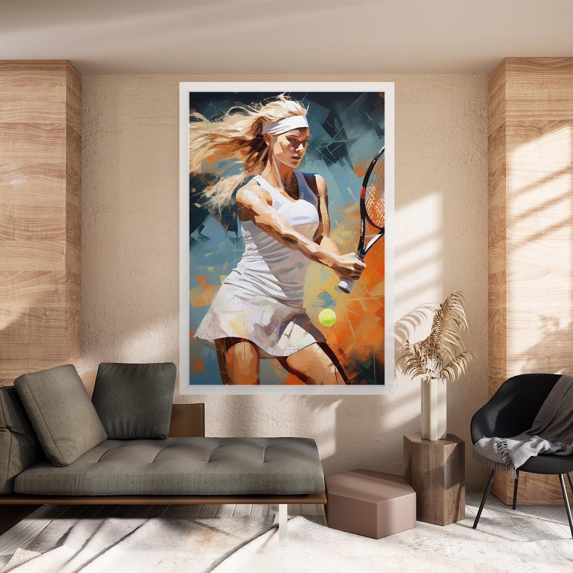 Tablou Canvas Blonde Tennis Girl mockup 8