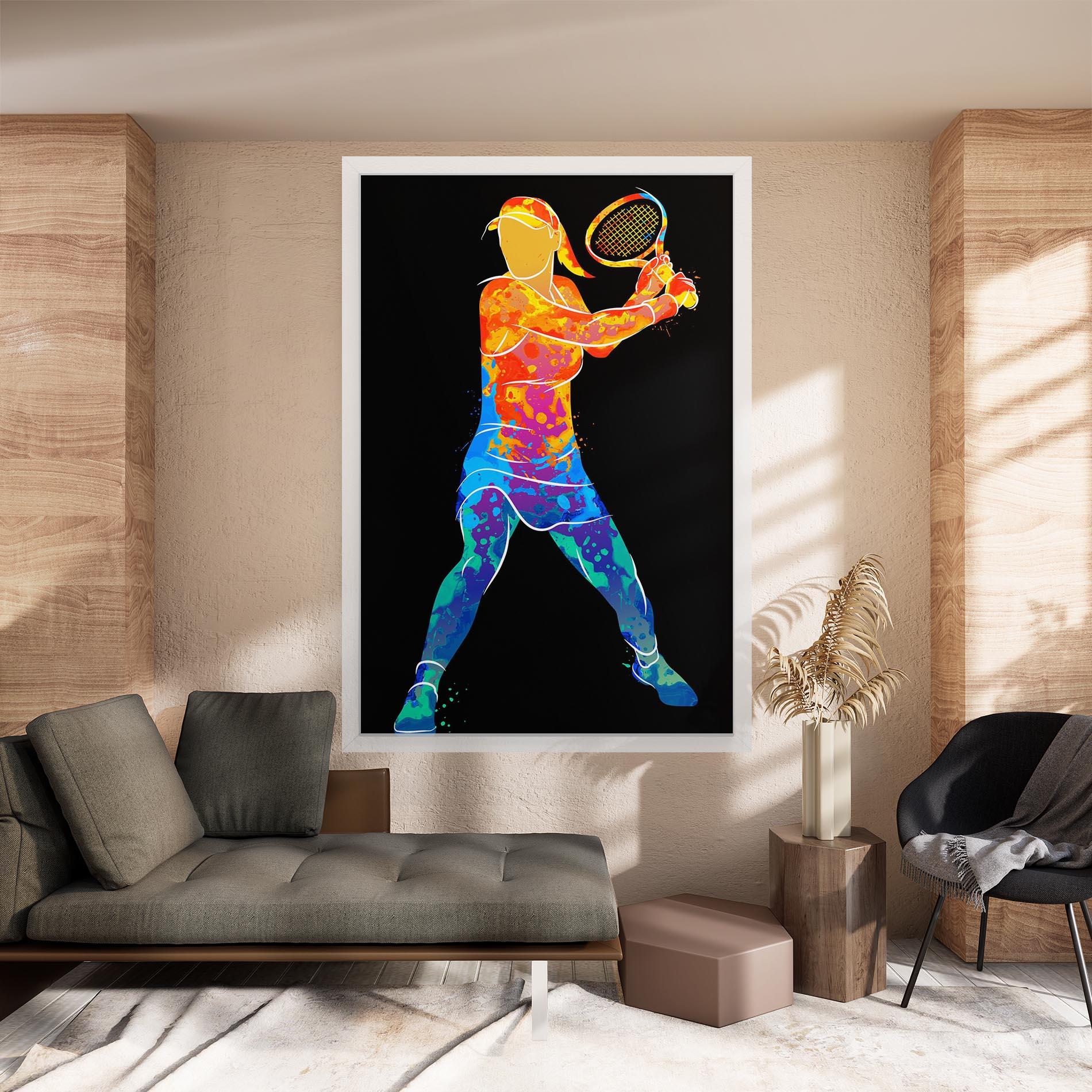 Tablou Canvas Green Orange Tennis mockup 8