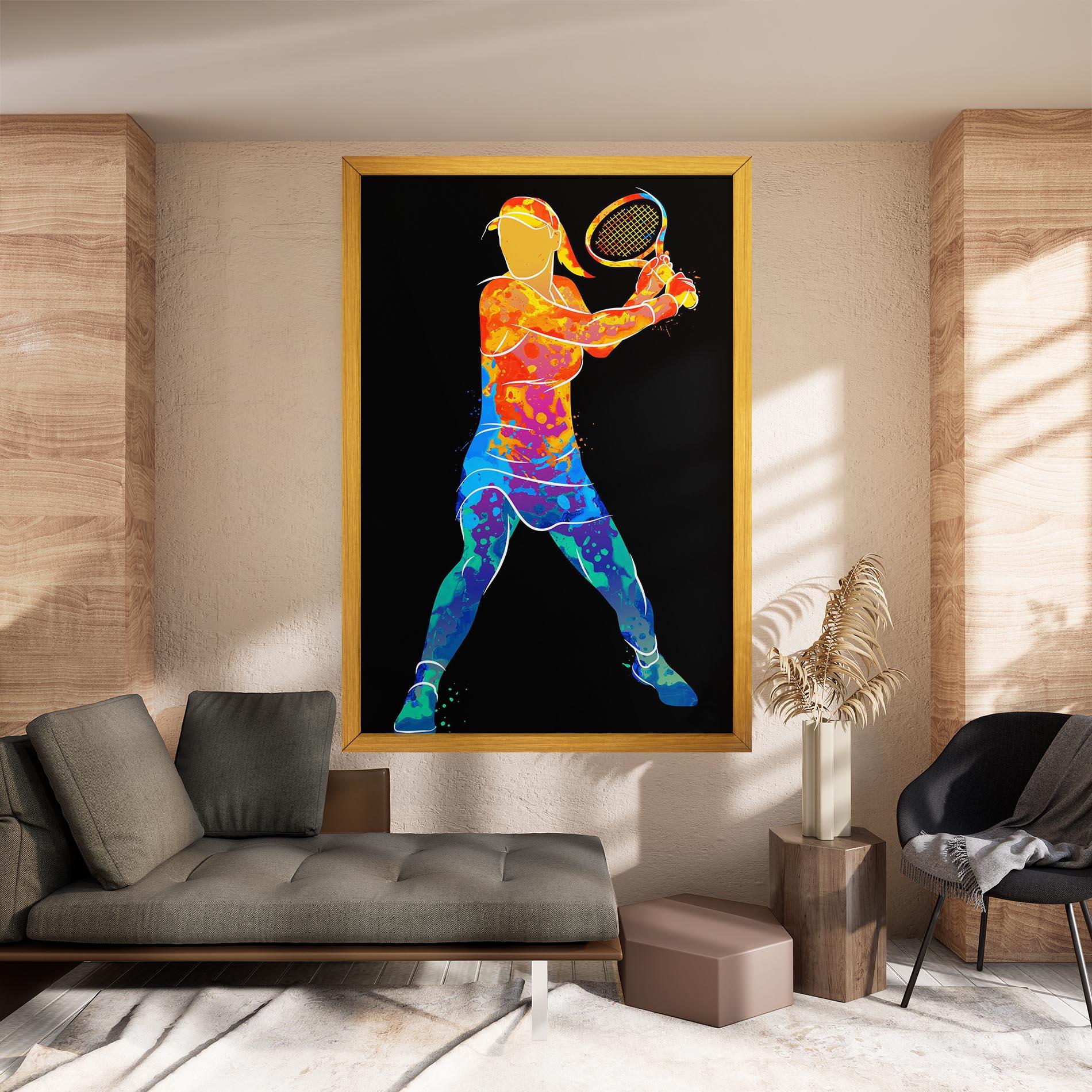 Tablou Canvas Green Orange Tennis mockup 8