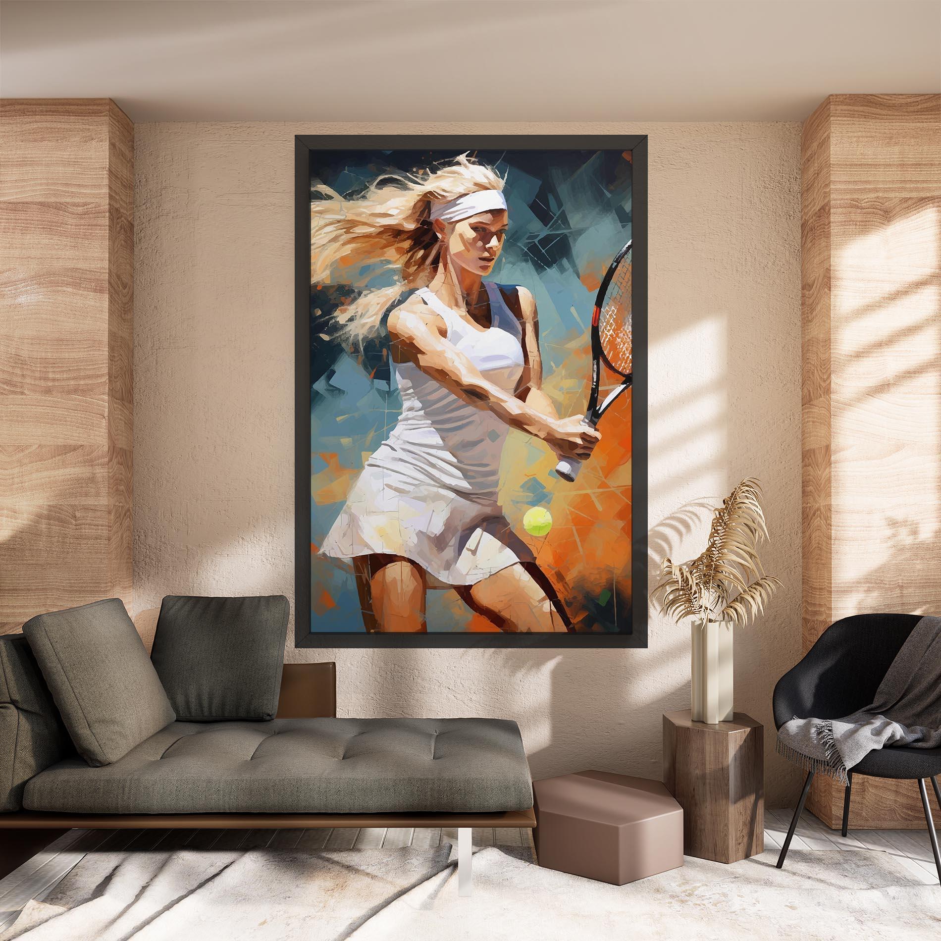 Tablou Canvas Blonde Tennis Girl mockup 8