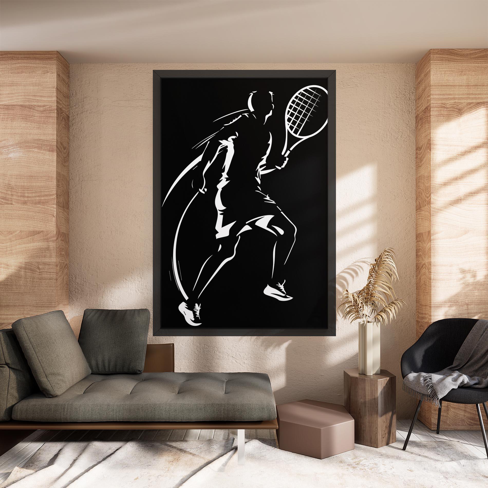 Tablou Canvas White Line Tennis mockup 8