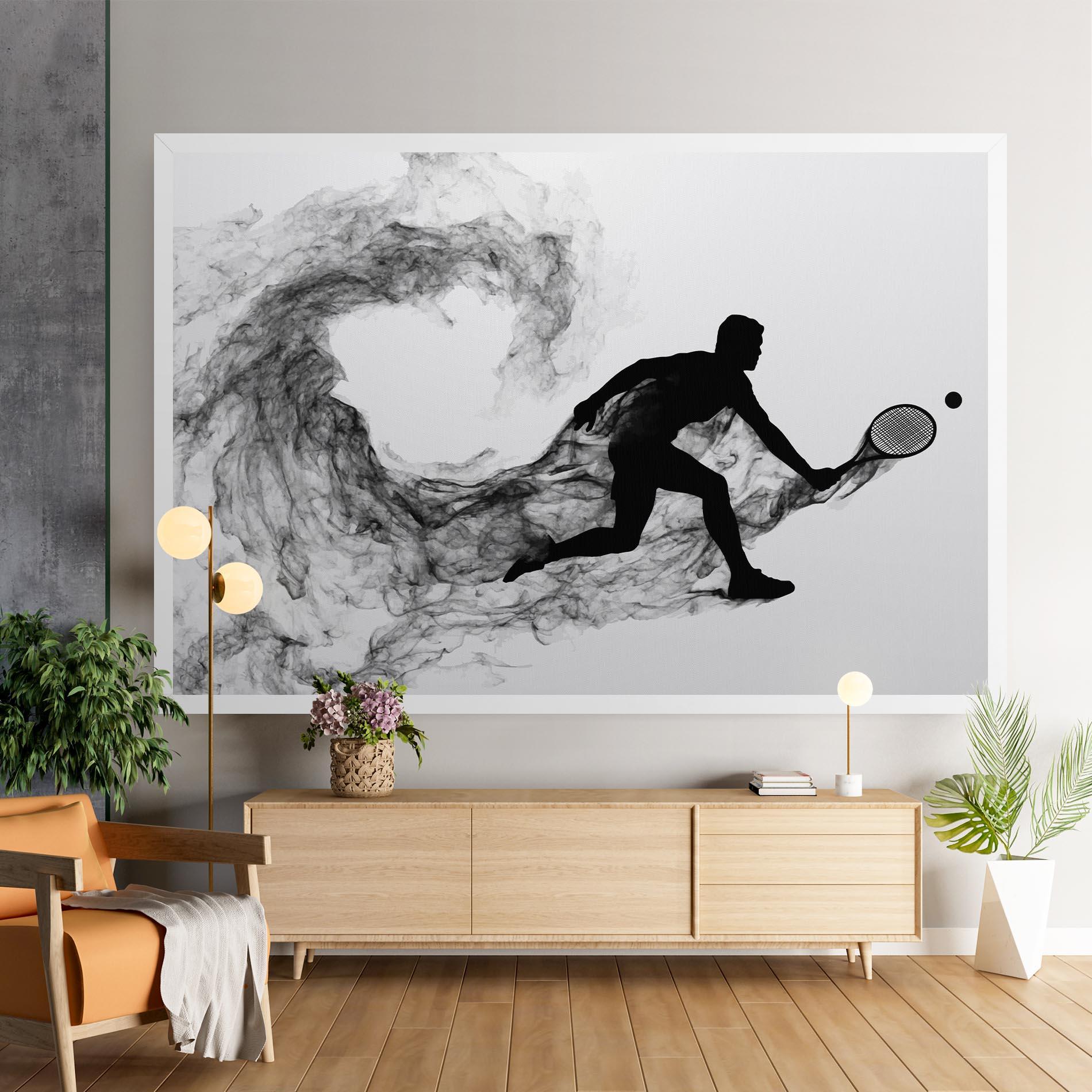 Tablou Canvas Black Smoke Tennis mockup 9