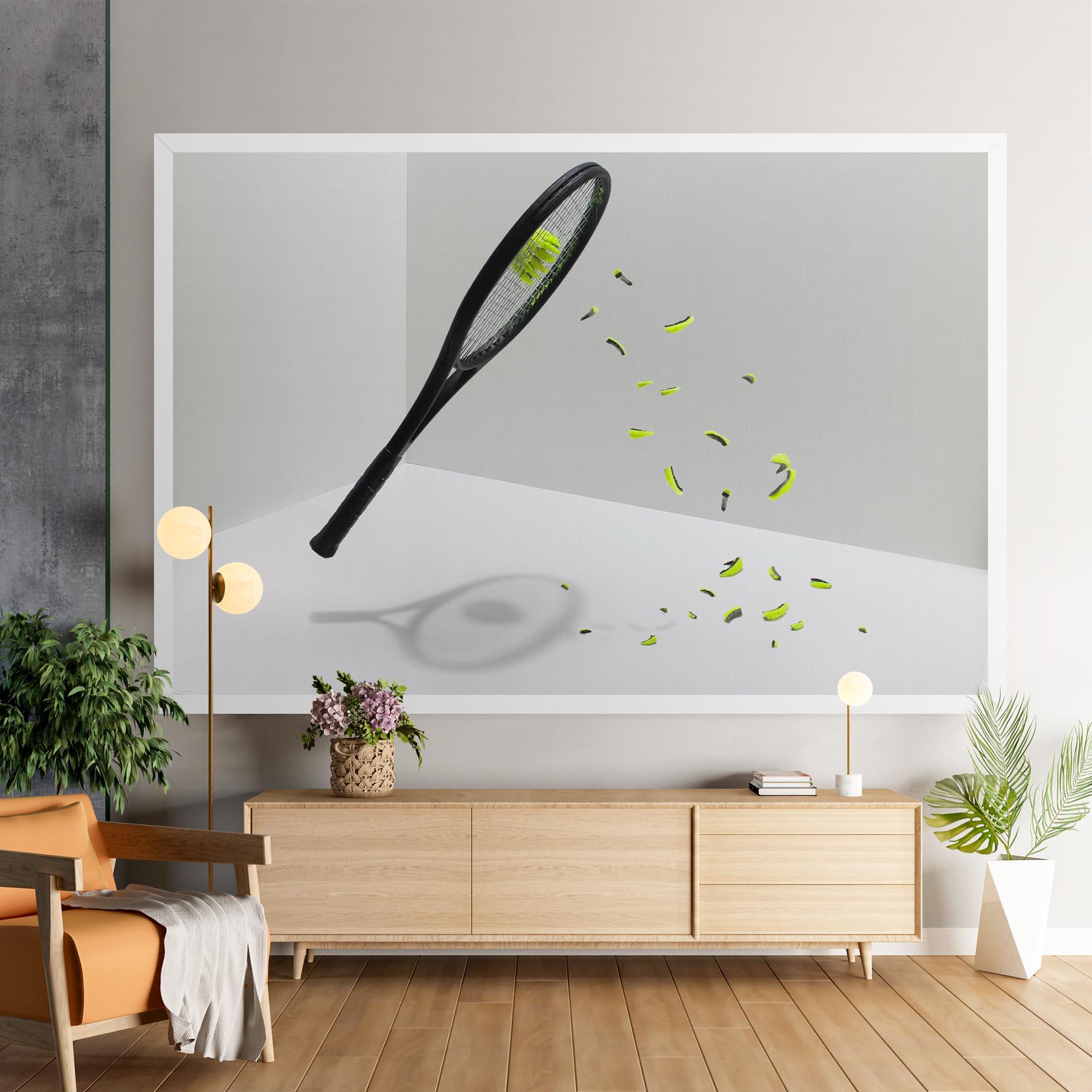 Tablou Canvas Broken Tennis Ball mockup 9