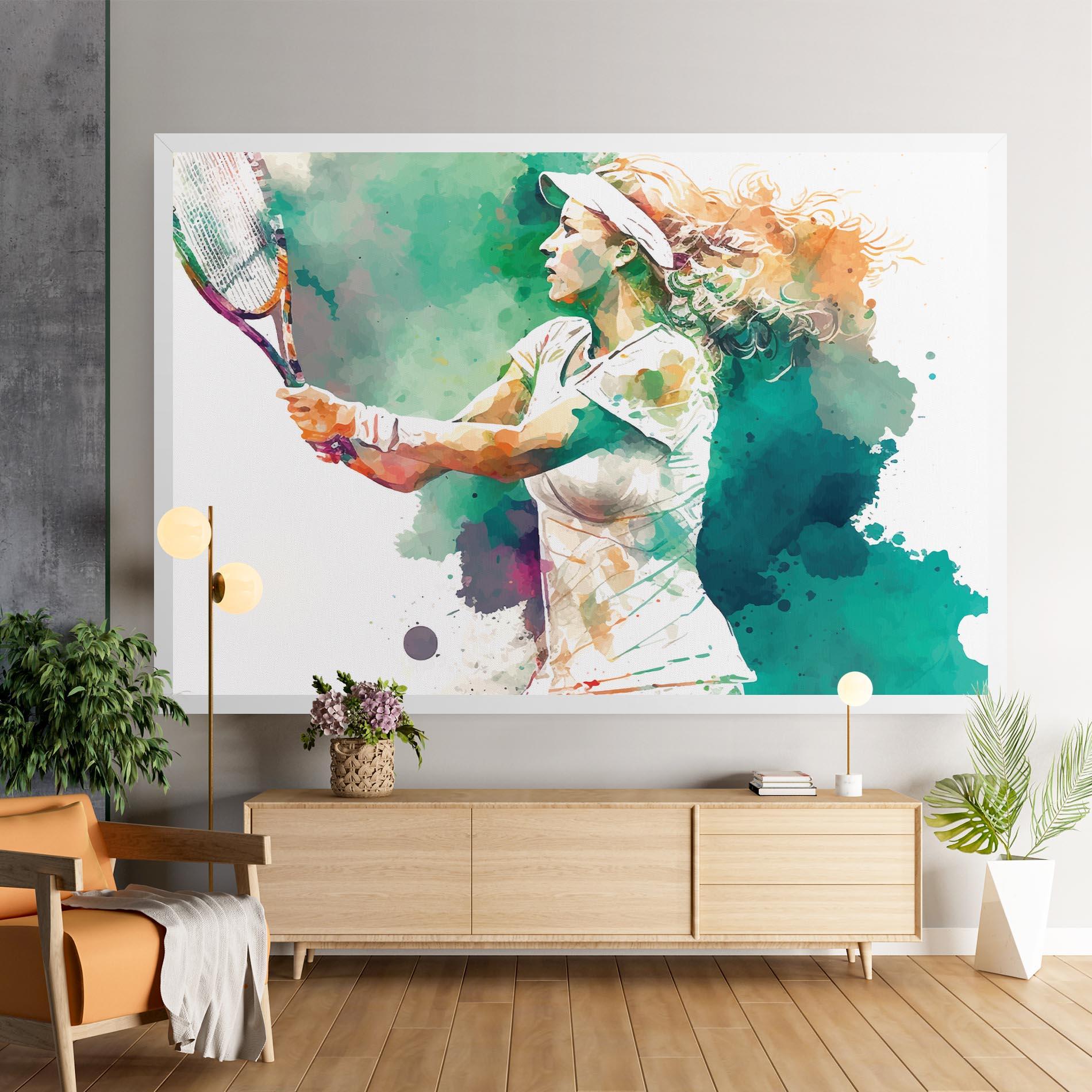Tablou Canvas Green Art Tennis mockup 9