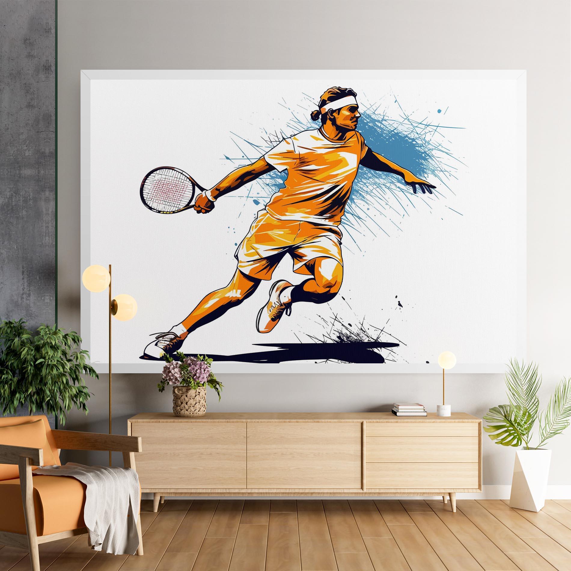 Tablou Canvas Orange Blue Tennis mockup 9