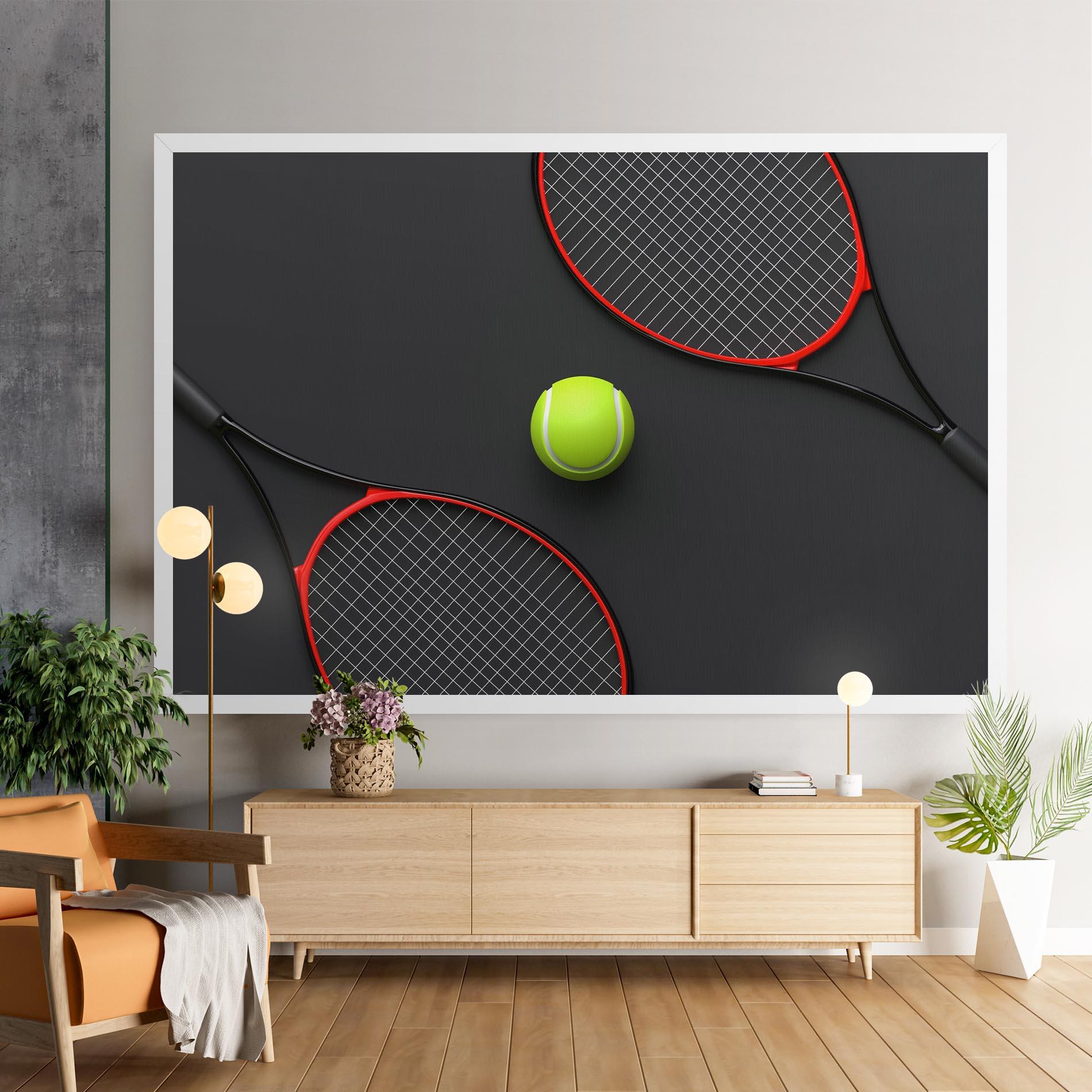 Tablou Canvas Red Tennis Rackets mockup 9