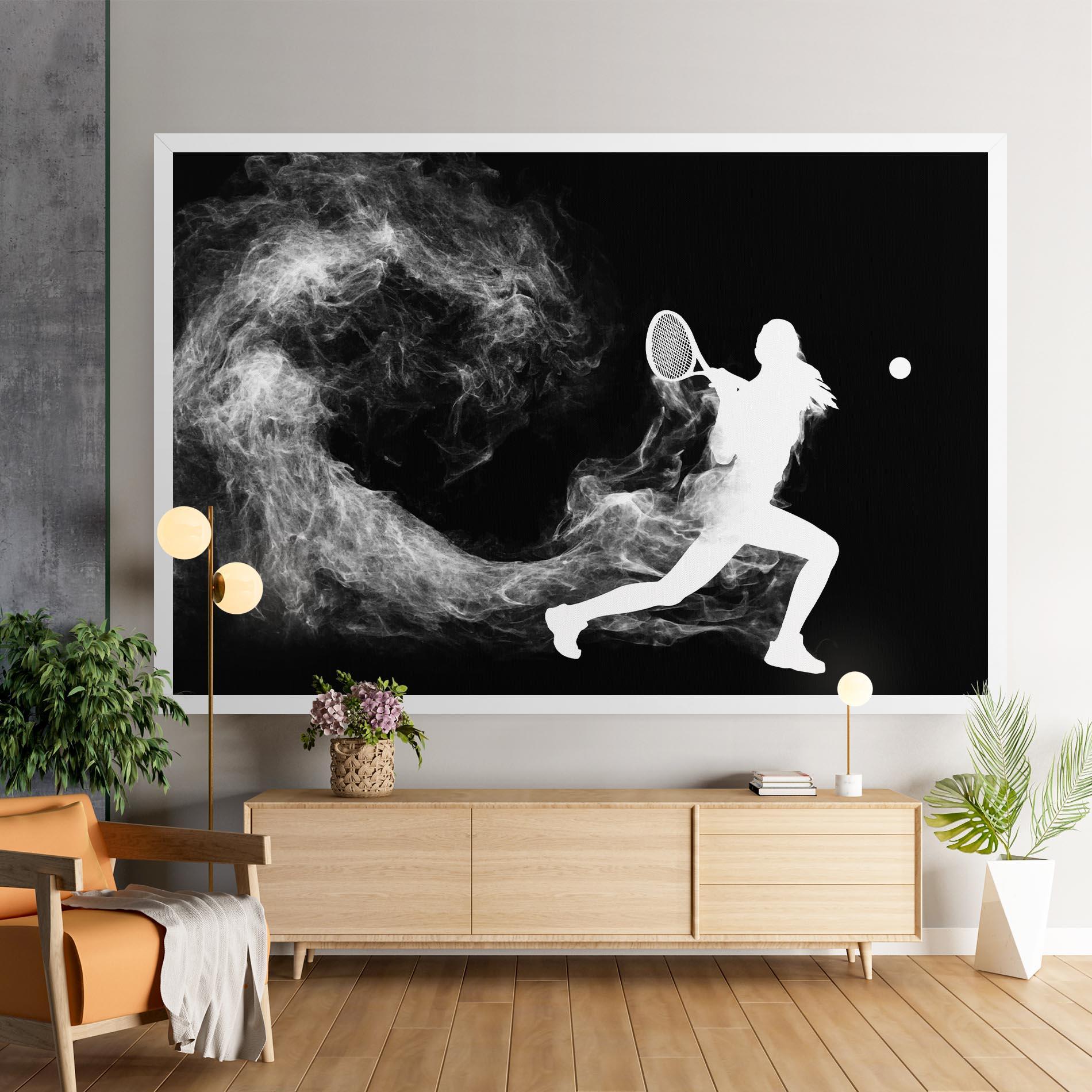 Tablou Canvas Tennis Spoke White mockup 9