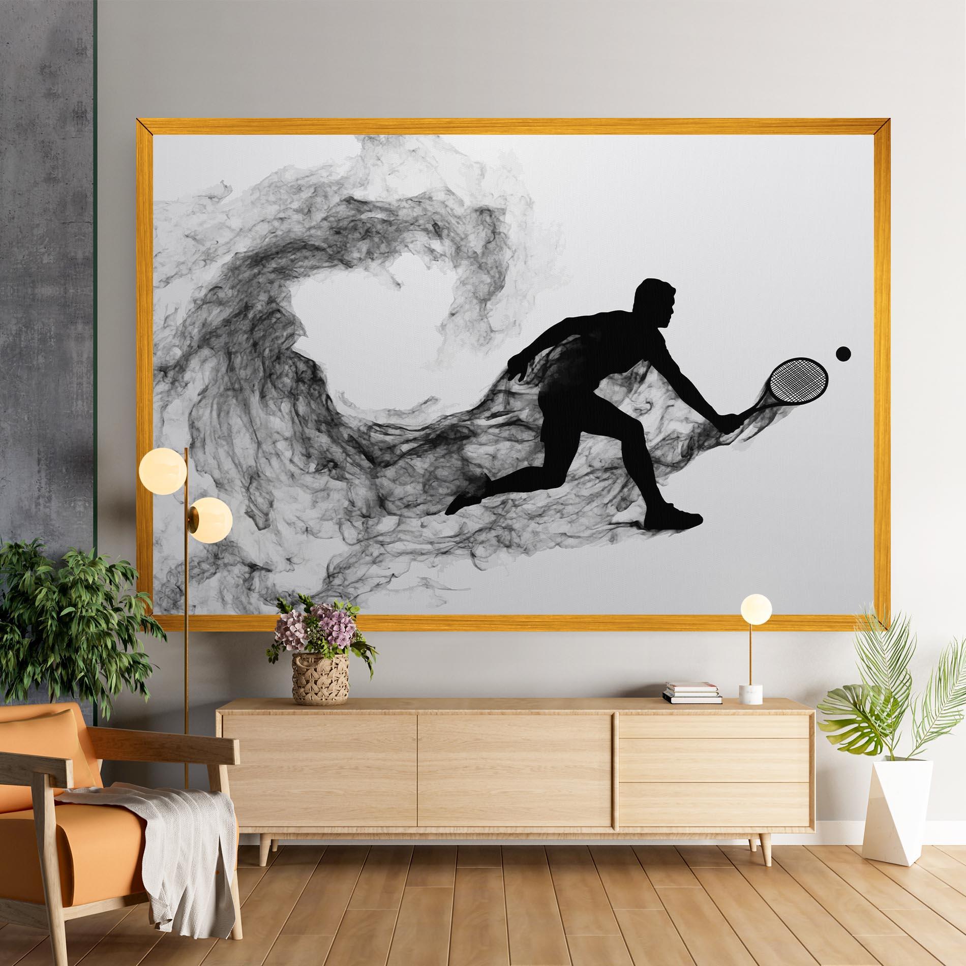Tablou Canvas Black Smoke Tennis mockup 9