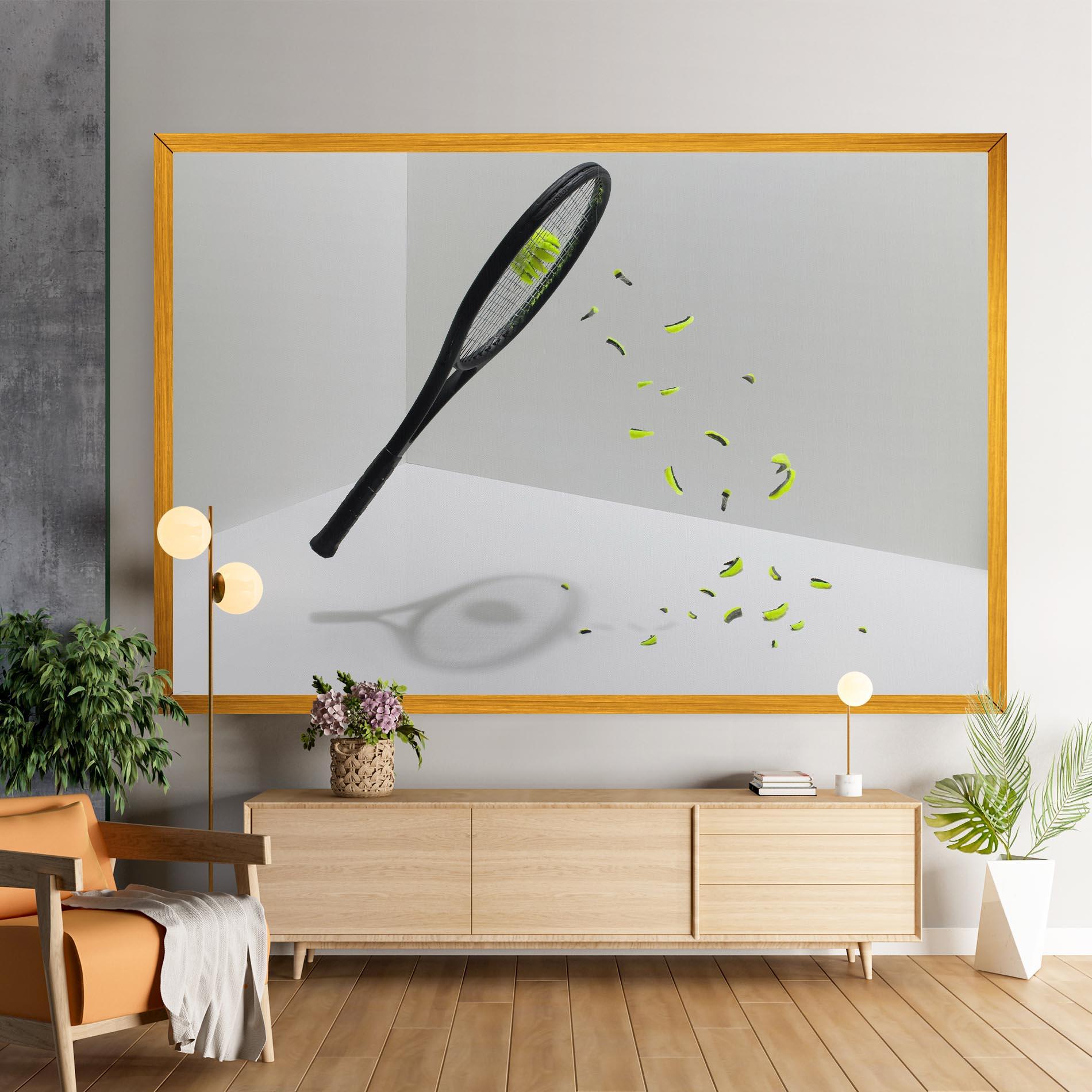 Tablou Canvas Broken Tennis Ball mockup 9