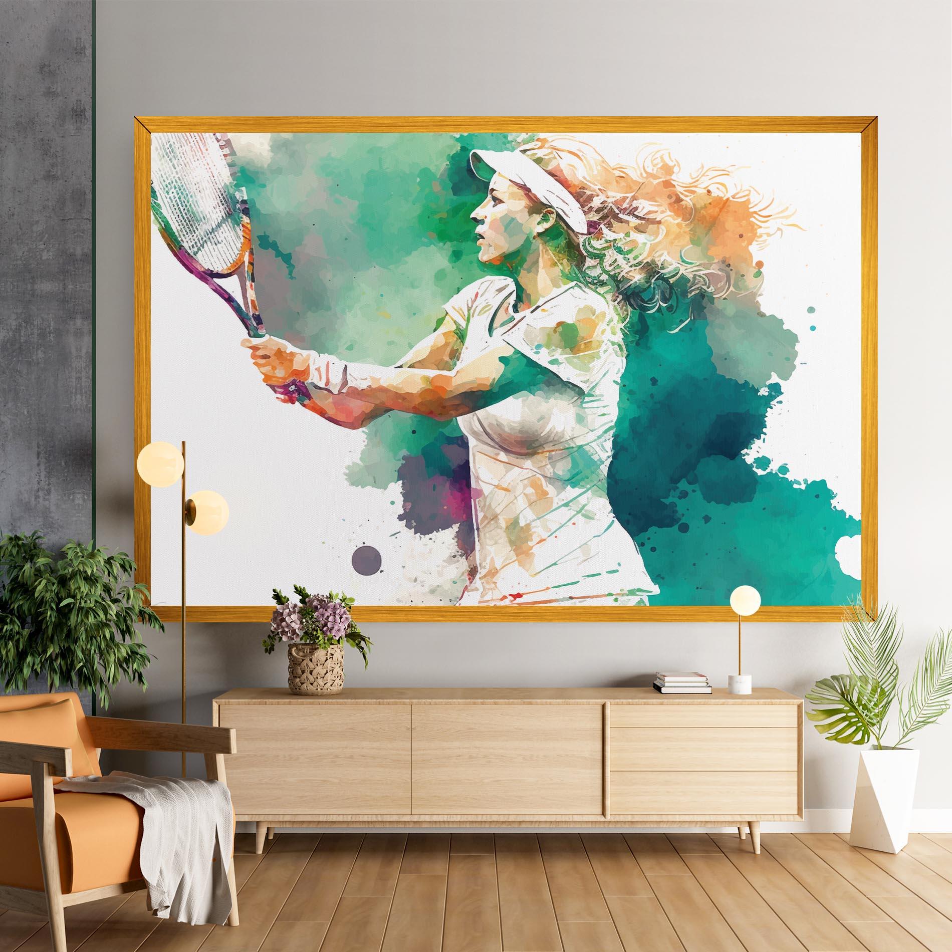 Tablou Canvas Green Art Tennis mockup 9