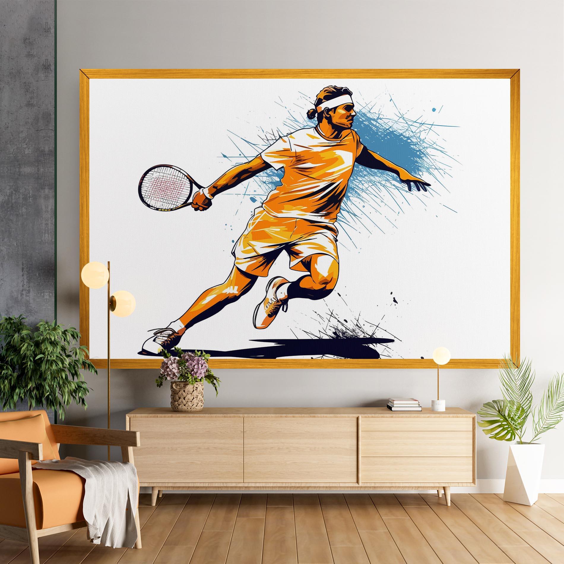 Tablou Canvas Orange Blue Tennis mockup 9