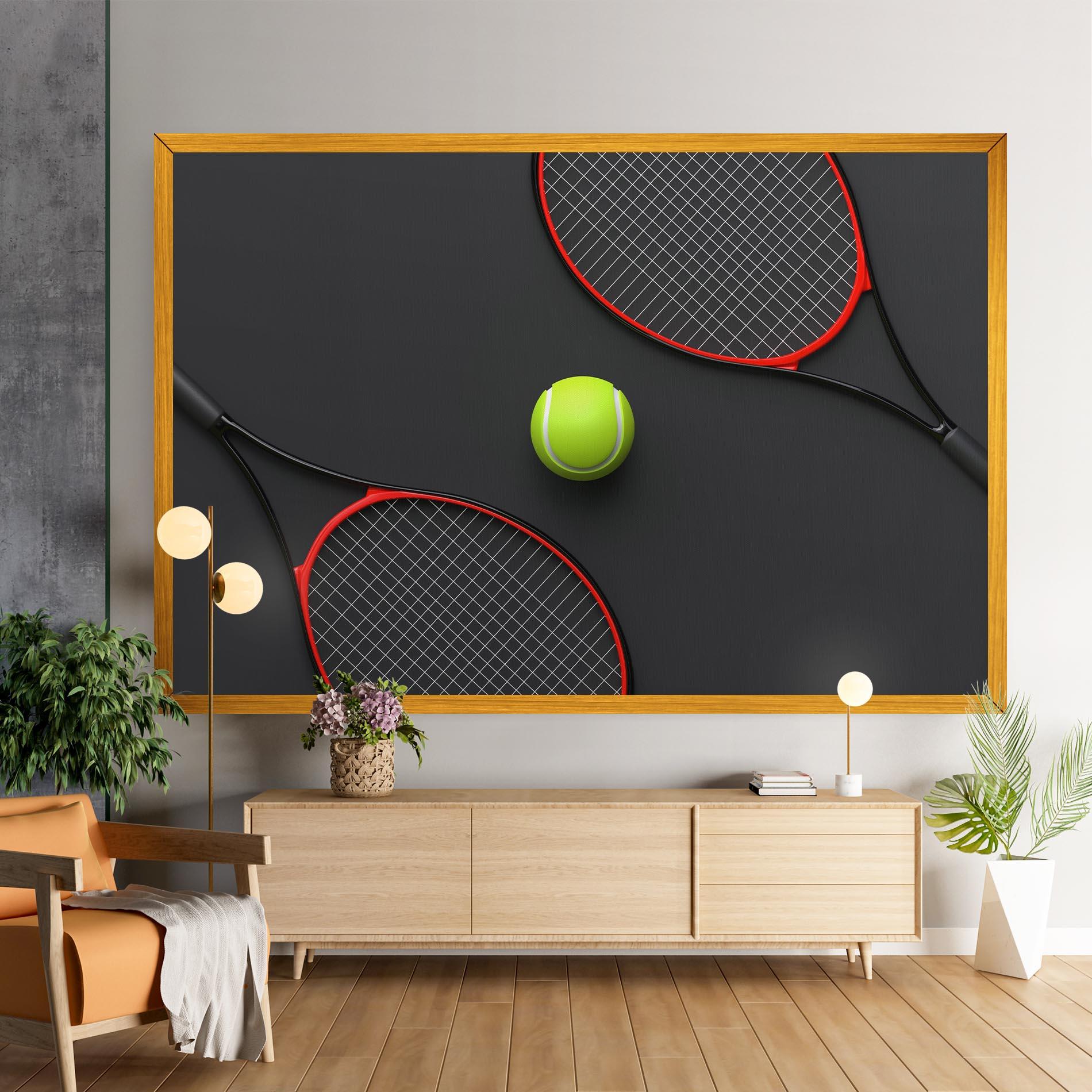 Tablou Canvas Red Tennis Rackets mockup 9