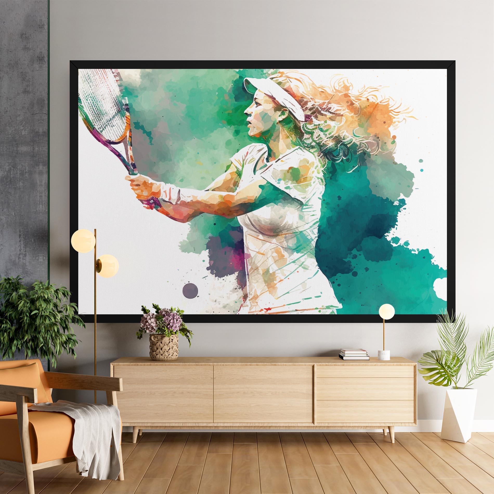 Tablou Canvas Green Art Tennis mockup 9