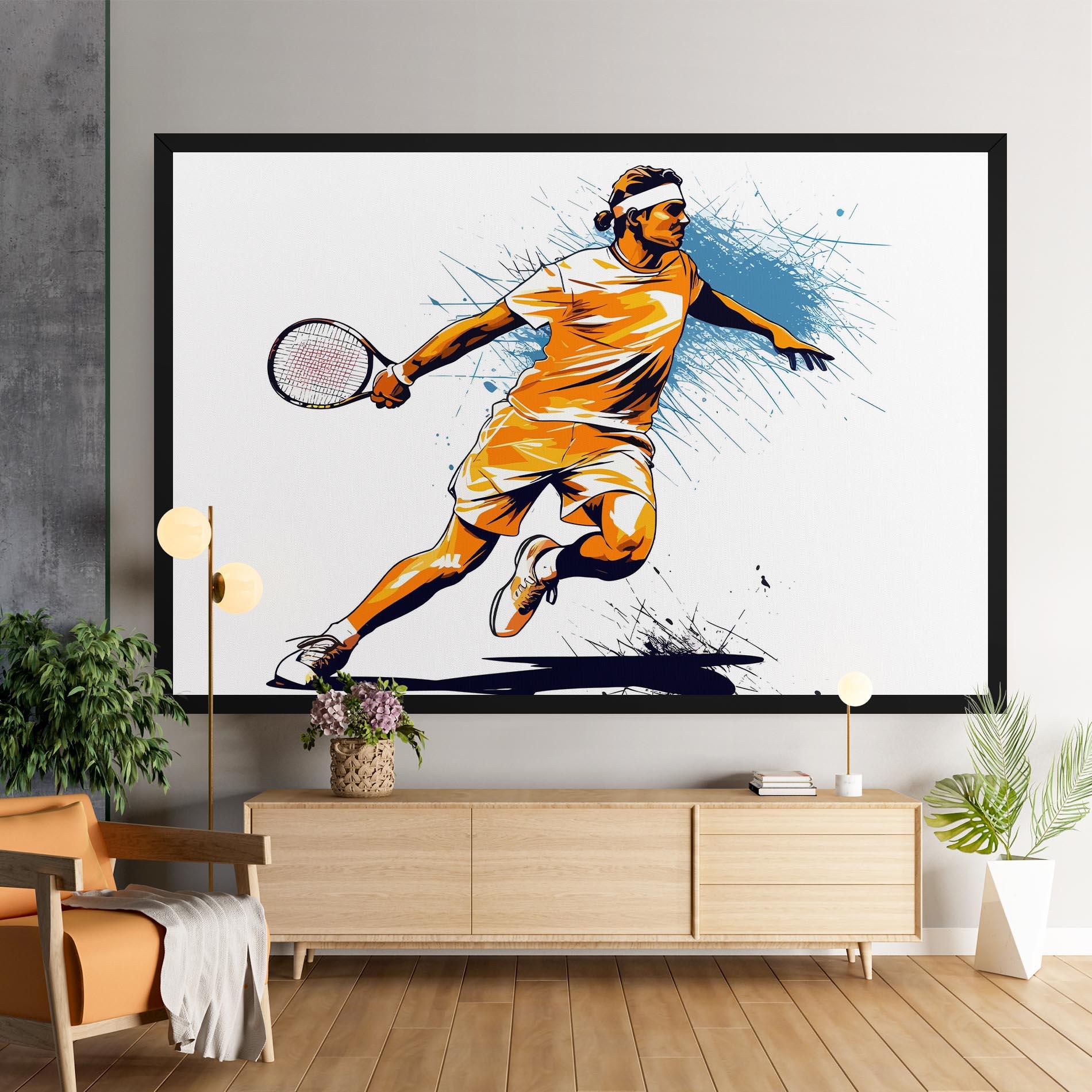 Tablou Canvas Orange Blue Tennis mockup 9