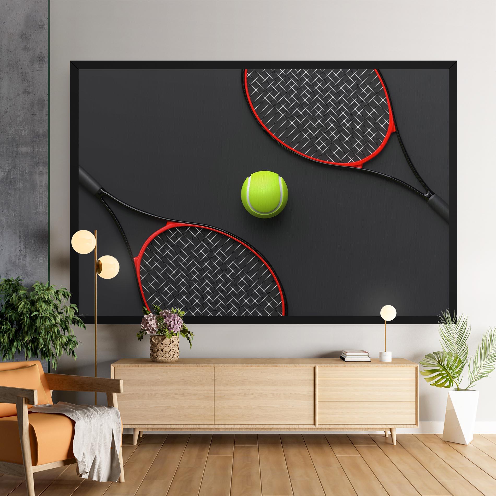 Tablou Canvas Red Tennis Rackets mockup 9