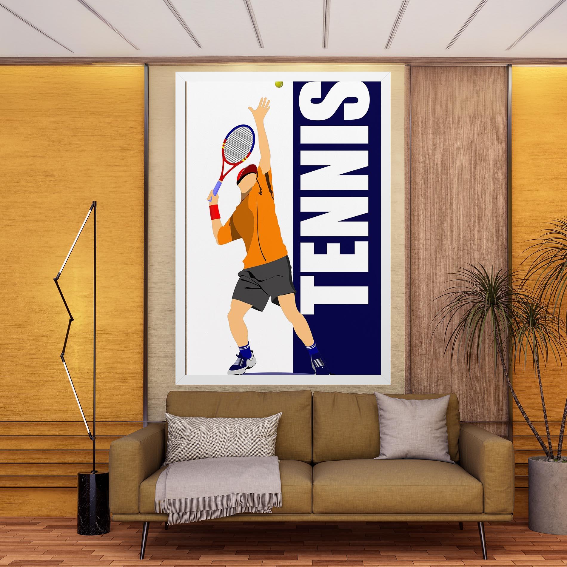 Tablou Canvas Orange Tennis Player mockup 9