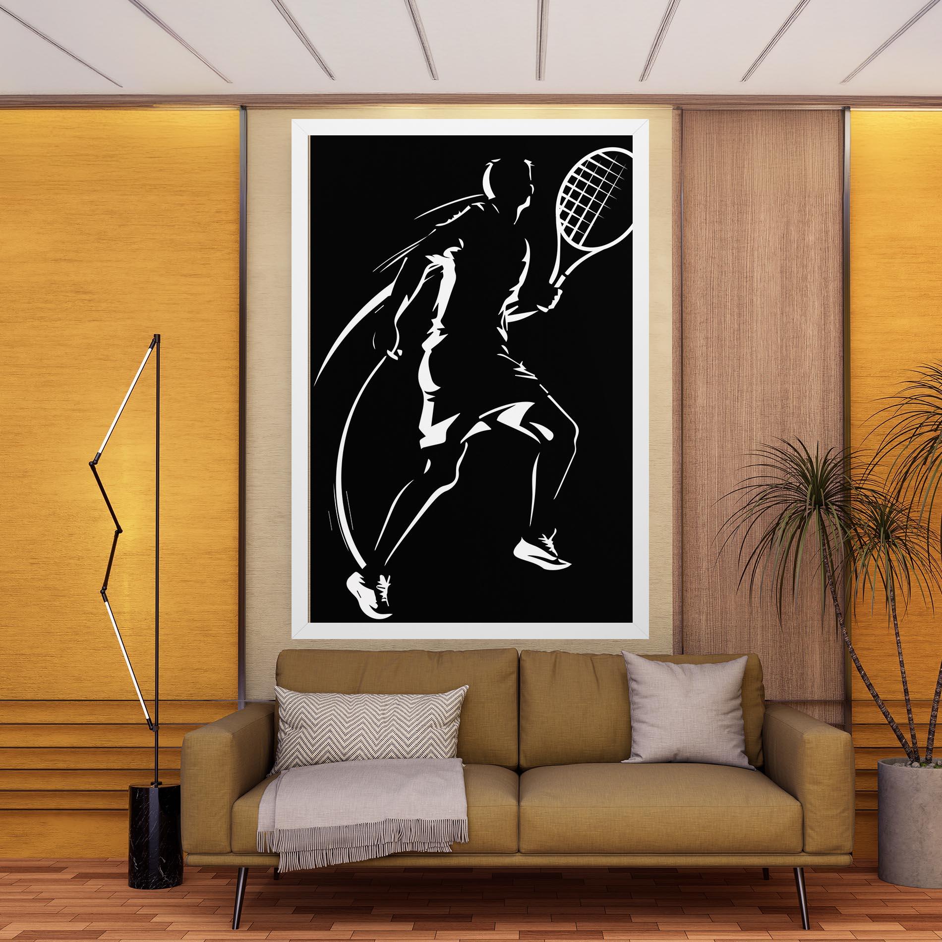 Tablou Canvas White Line Tennis mockup 9