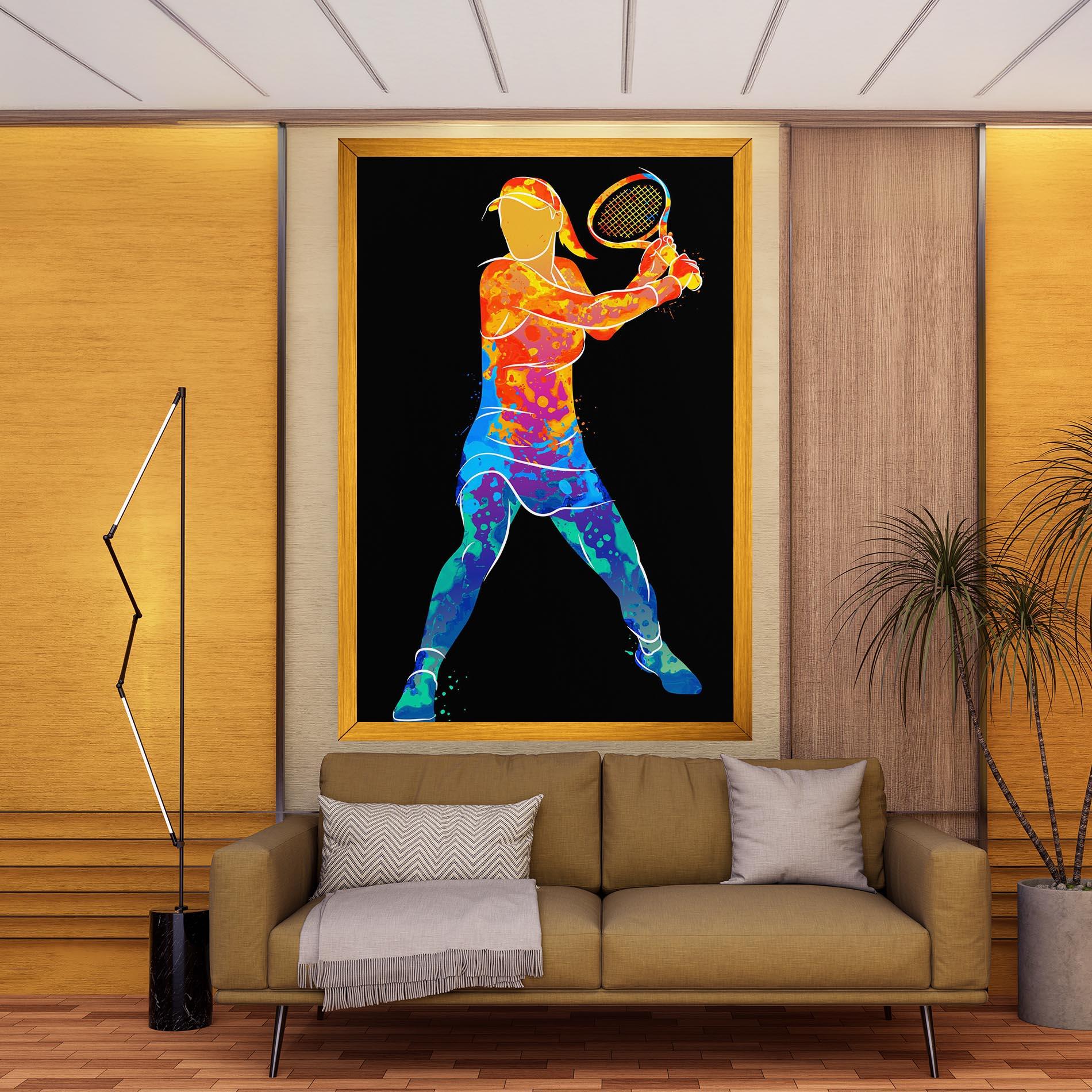 Tablou Canvas Green Orange Tennis mockup 9