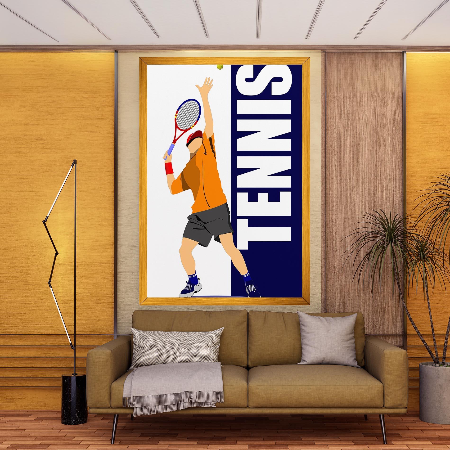 Tablou Canvas Orange Tennis Player mockup 9