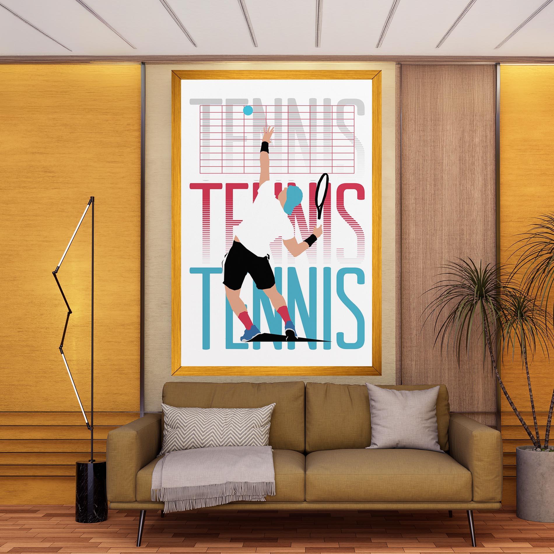 Tablou Canvas Tennis Ball Jump mockup 9