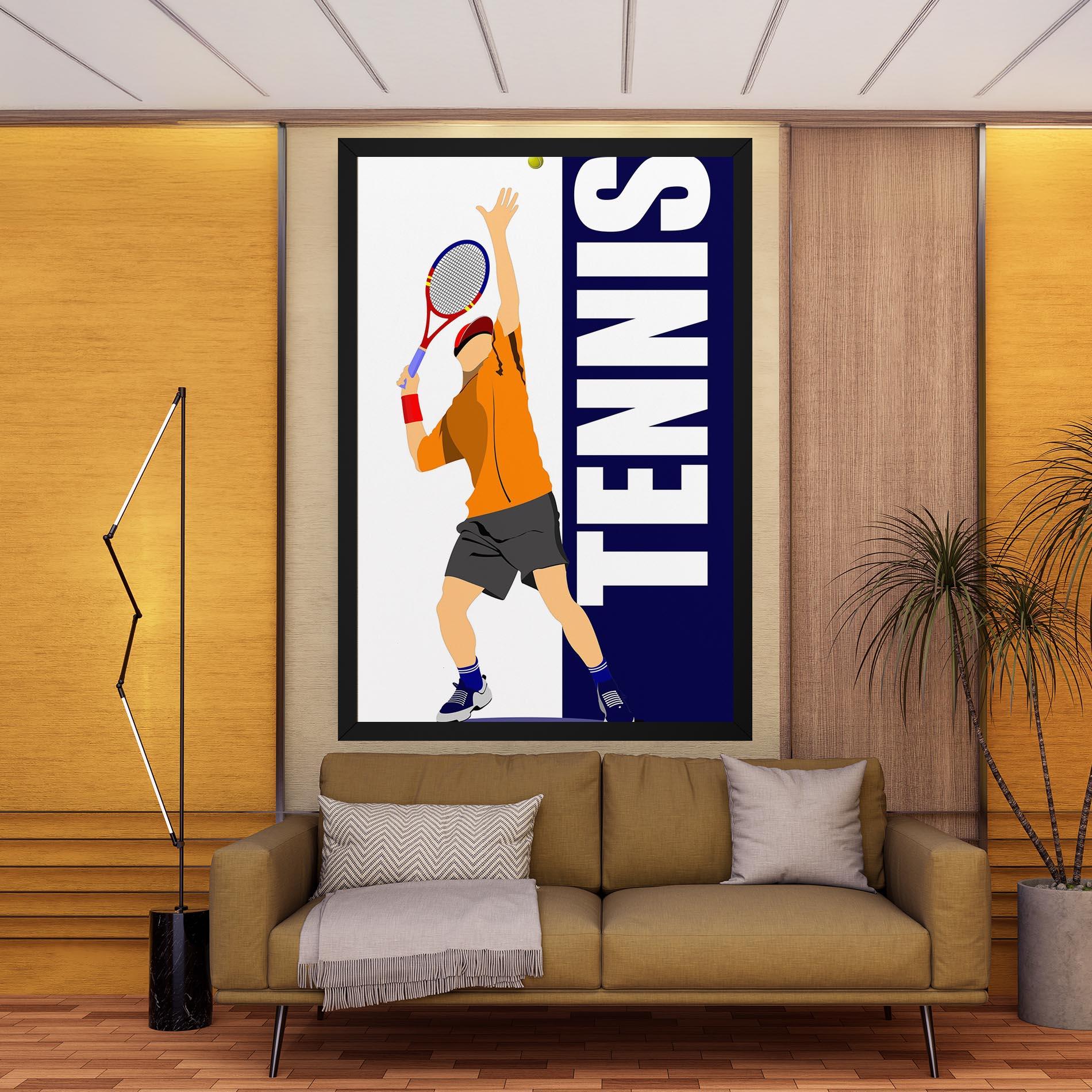 Tablou Canvas Orange Tennis Player mockup 9