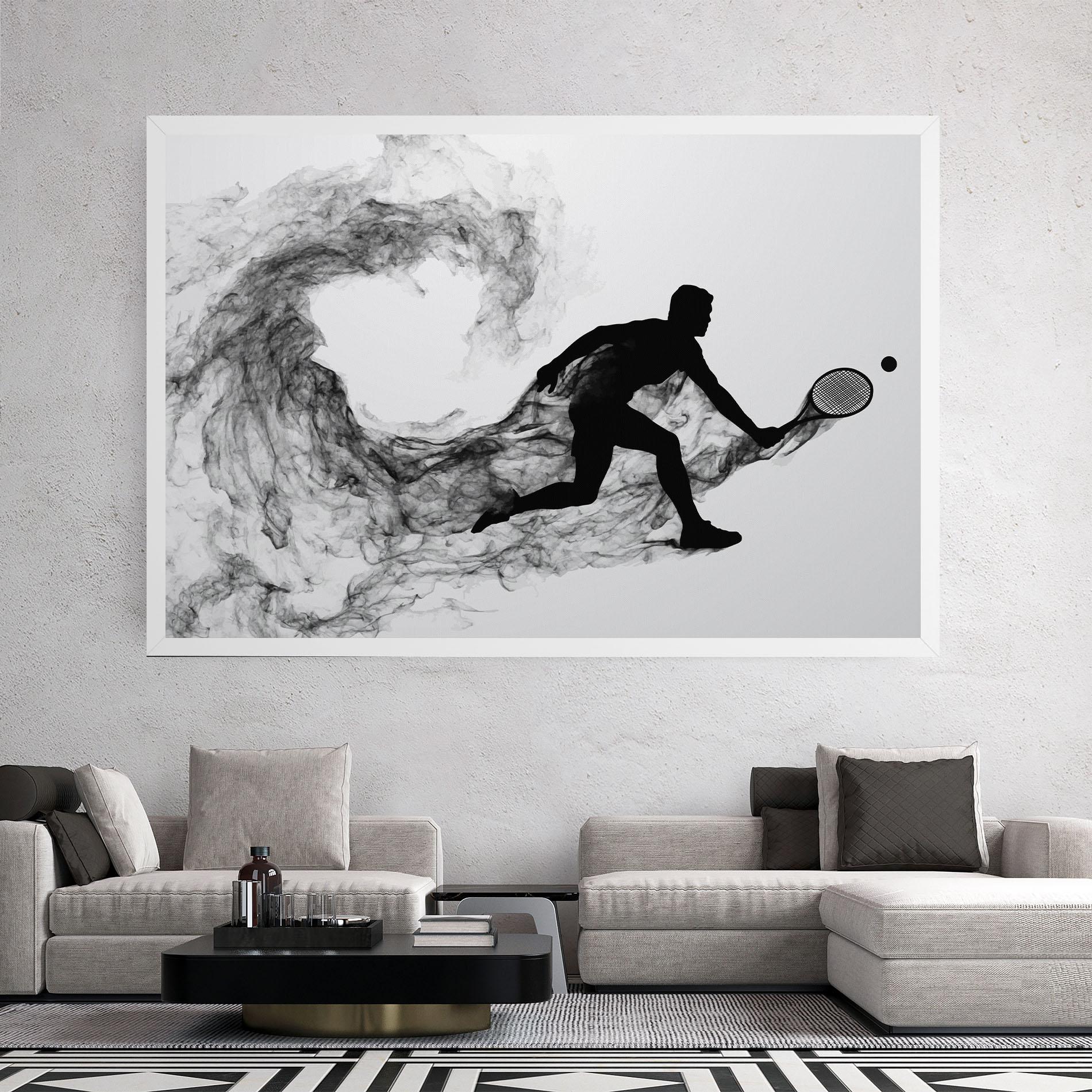 Tablou Canvas Black Smoke Tennis mockup 2