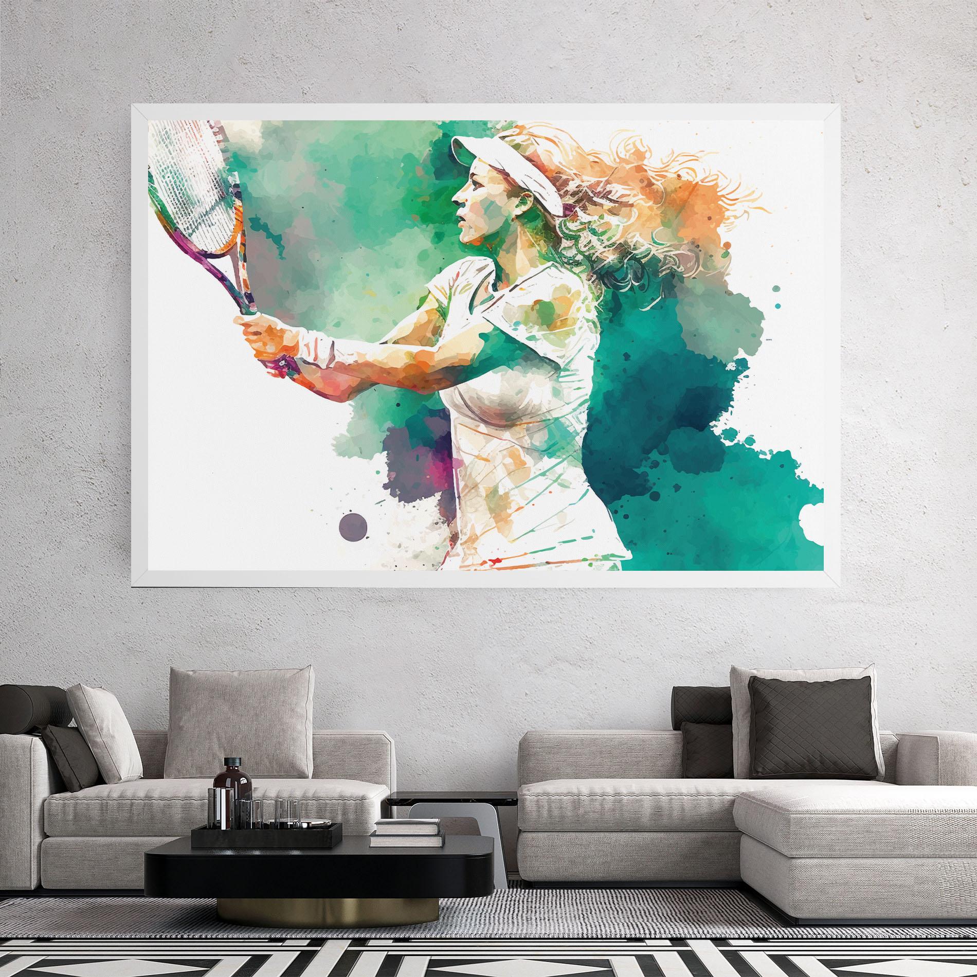 Tablou Canvas Green Art Tennis mockup 2