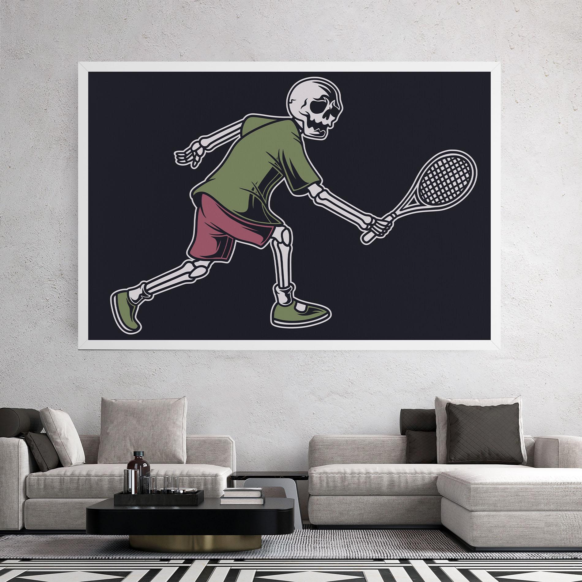 Tablou Canvas Skull Tennis mockup 2