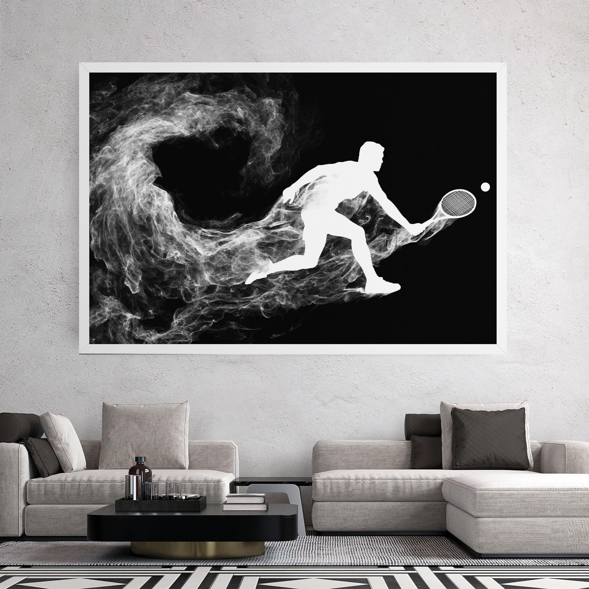 Tablou Canvas Tennis White Smoke mockup 2