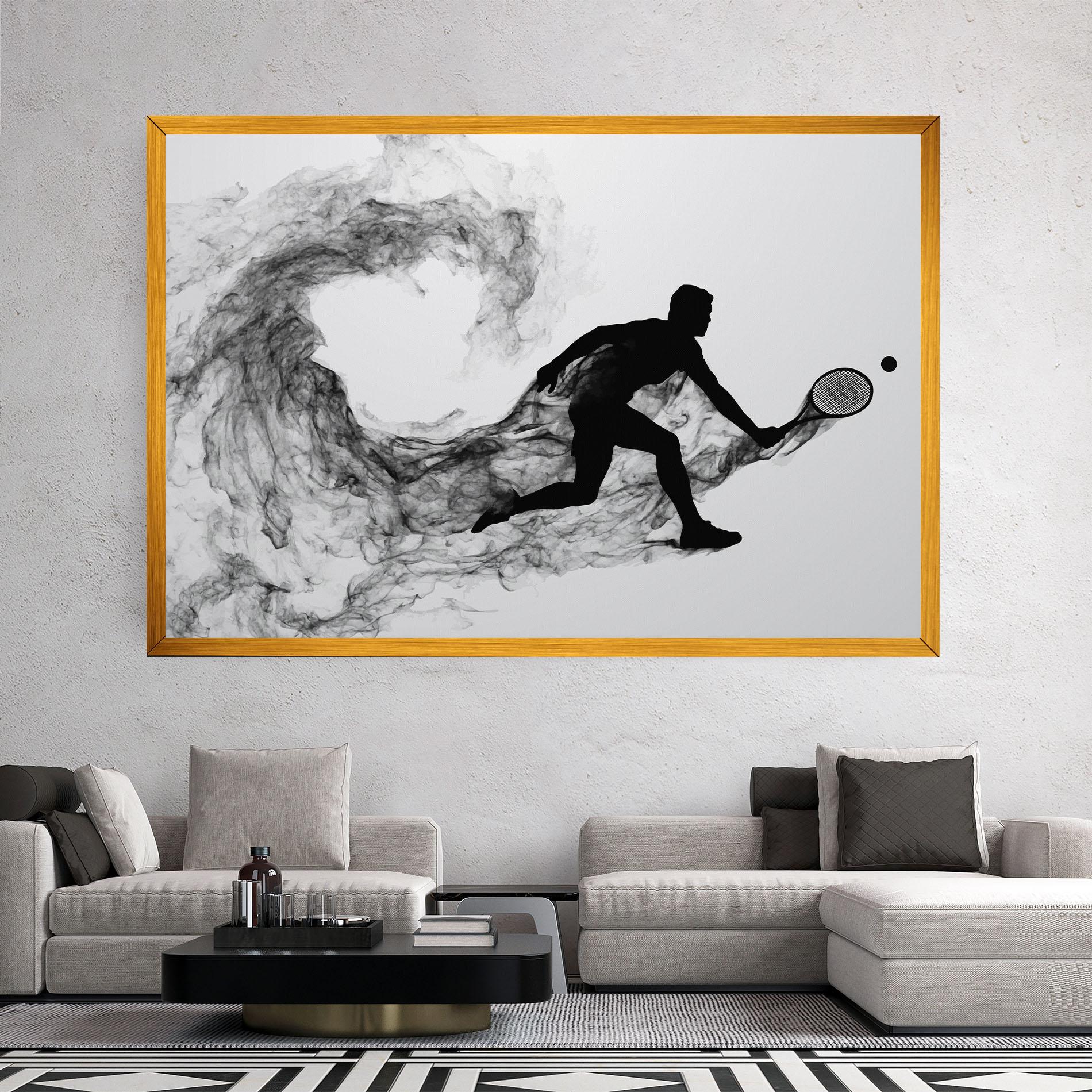 Tablou Canvas Black Smoke Tennis mockup 2