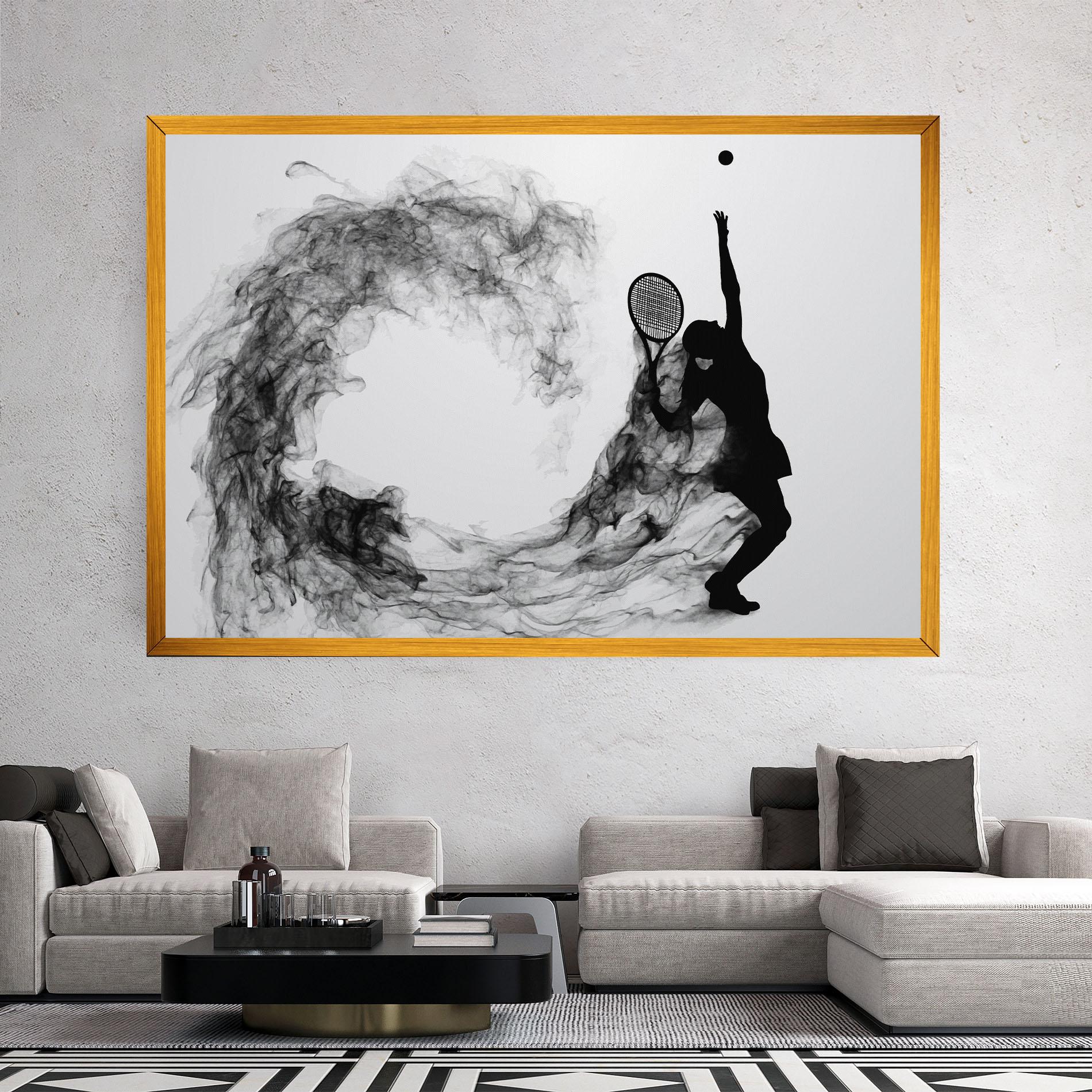 Tablou Canvas Black Tennis Smoke mockup 2