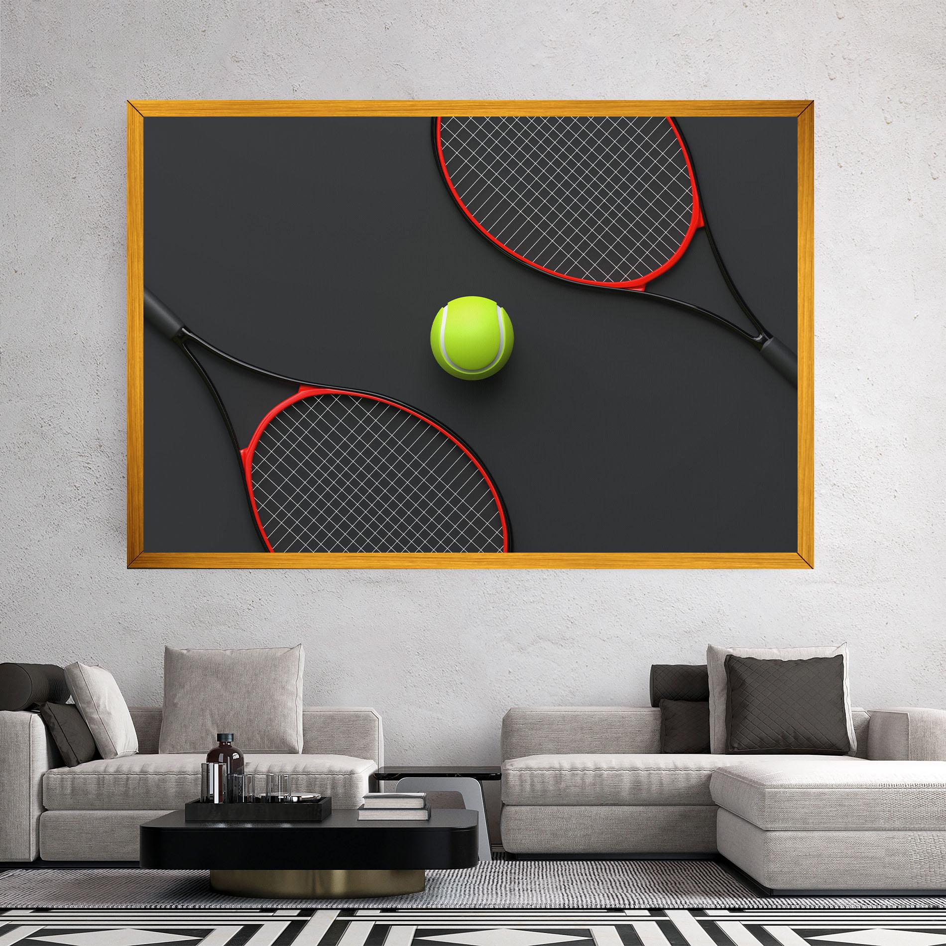 Tablou Canvas Red Tennis Rackets mockup 2