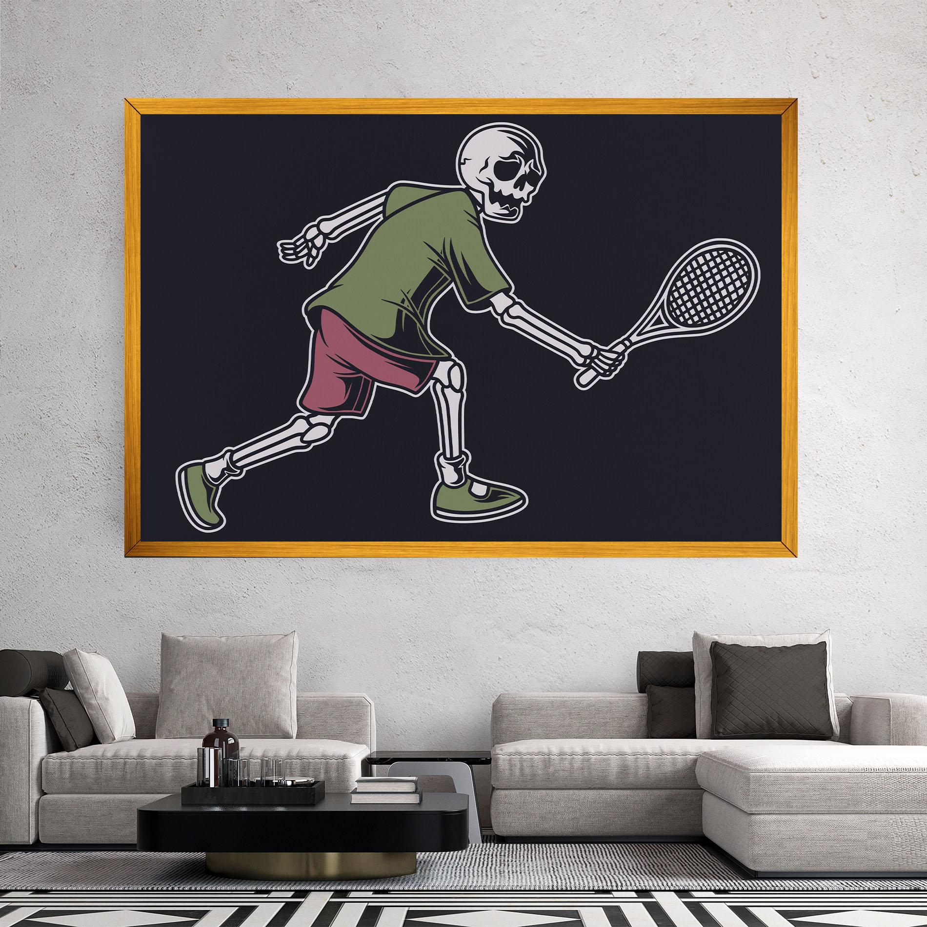 Tablou Canvas Skull Tennis mockup 2