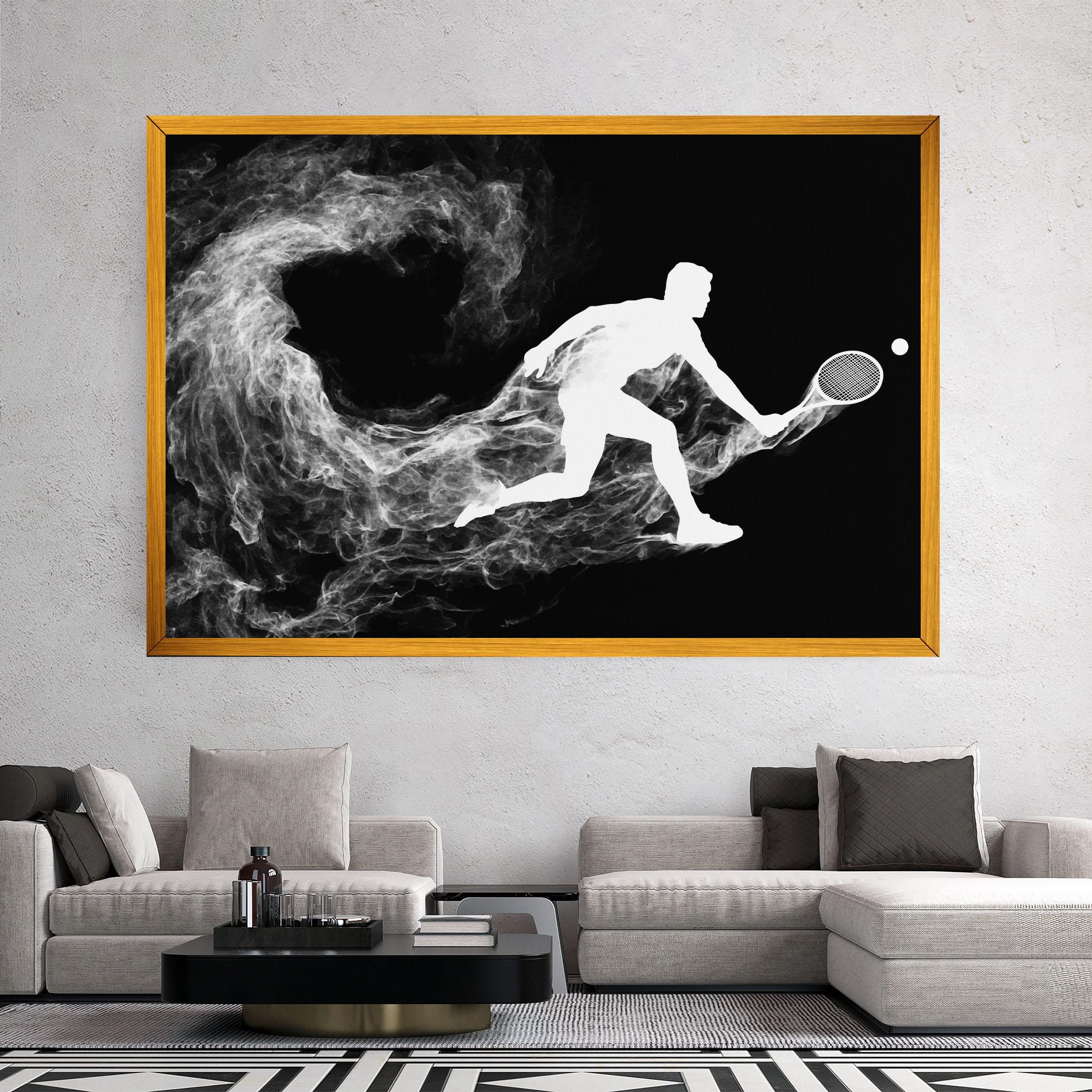 Tablou Canvas Tennis White Smoke mockup 2