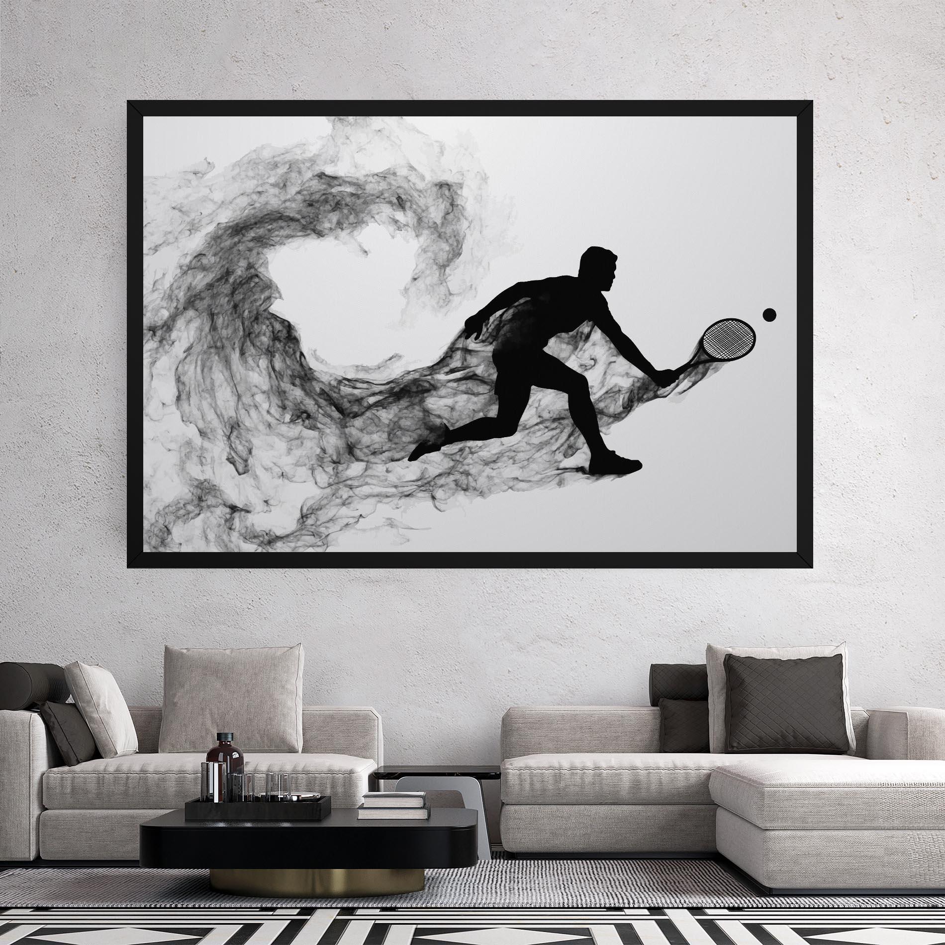 Tablou Canvas Black Smoke Tennis mockup 2