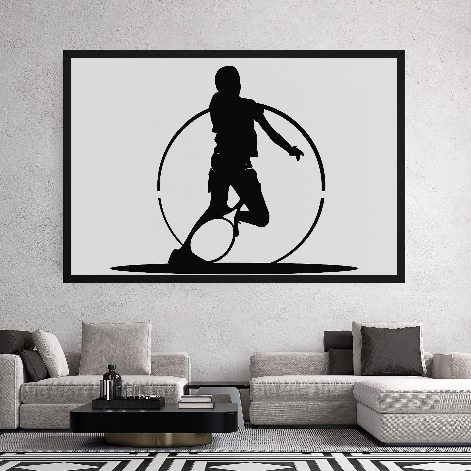 Tablou Canvas Black Tennis Circle mockup 2