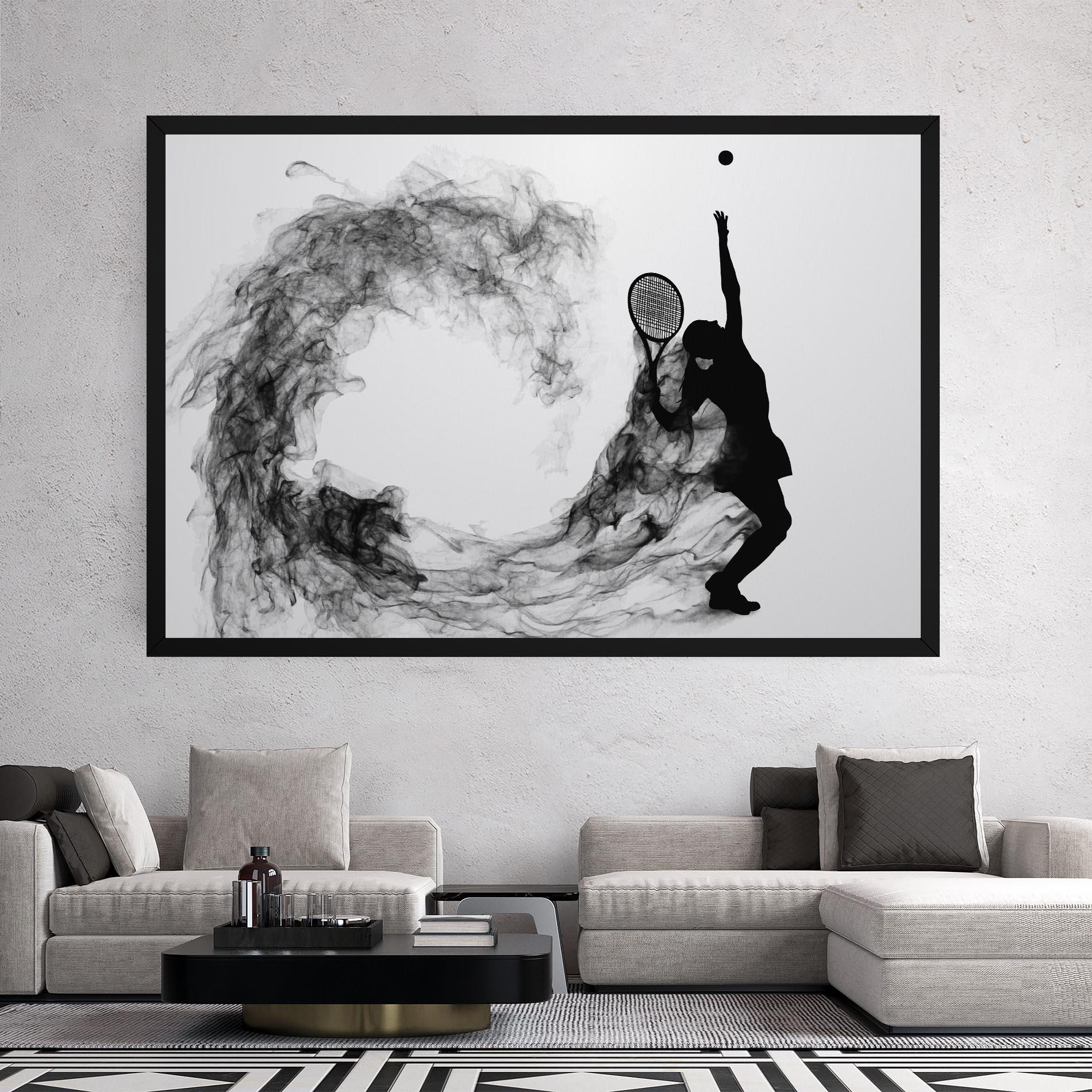 Tablou Canvas Black Tennis Smoke mockup 2