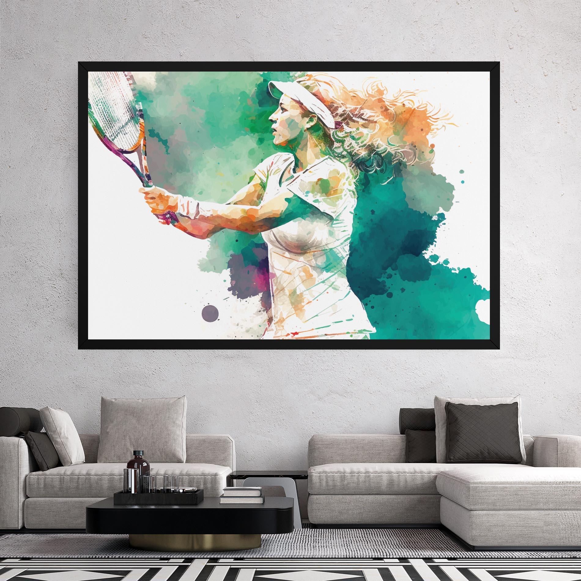 Tablou Canvas Green Art Tennis mockup 2