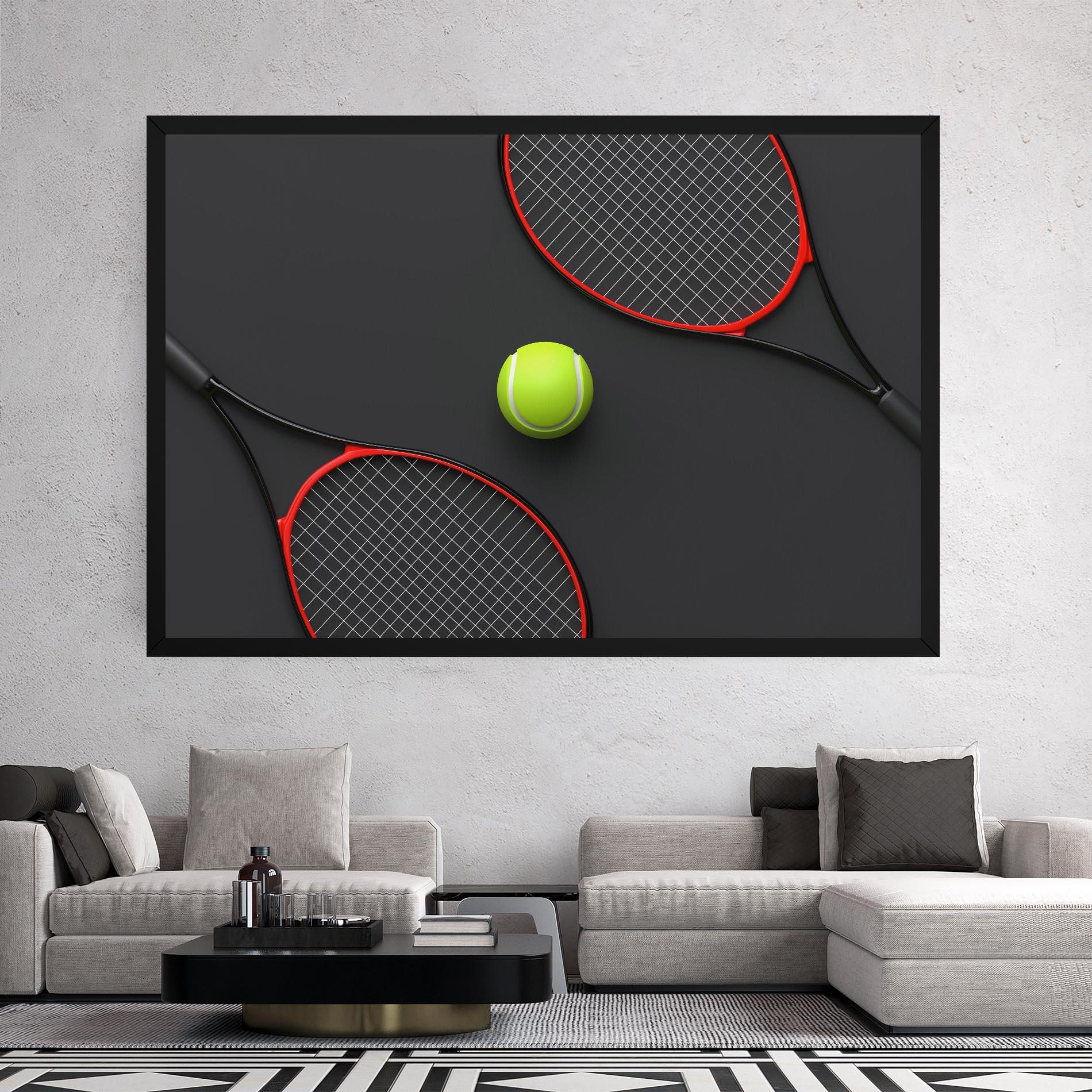 Tablou Canvas Red Tennis Rackets mockup 2