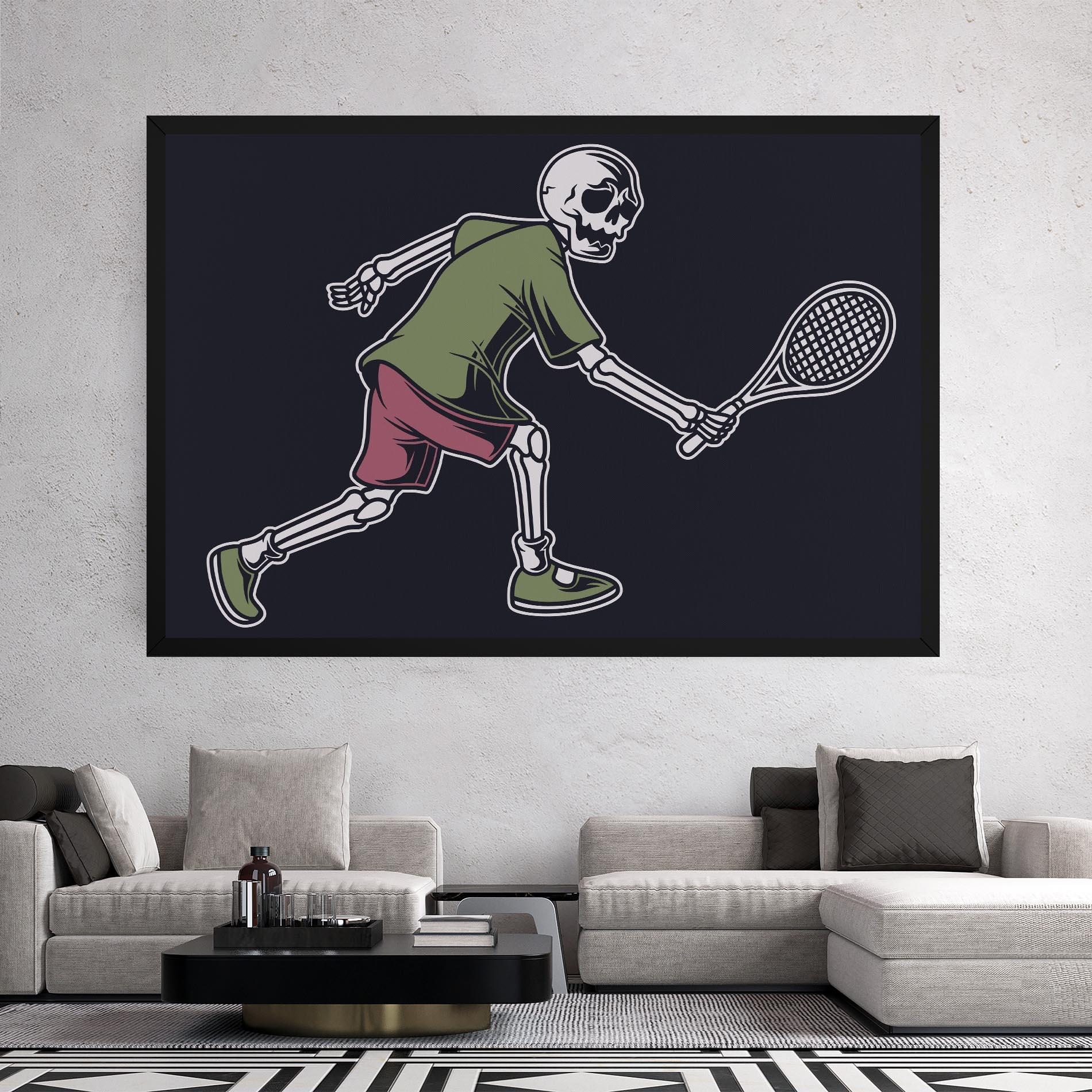 Tablou Canvas Skull Tennis mockup 2