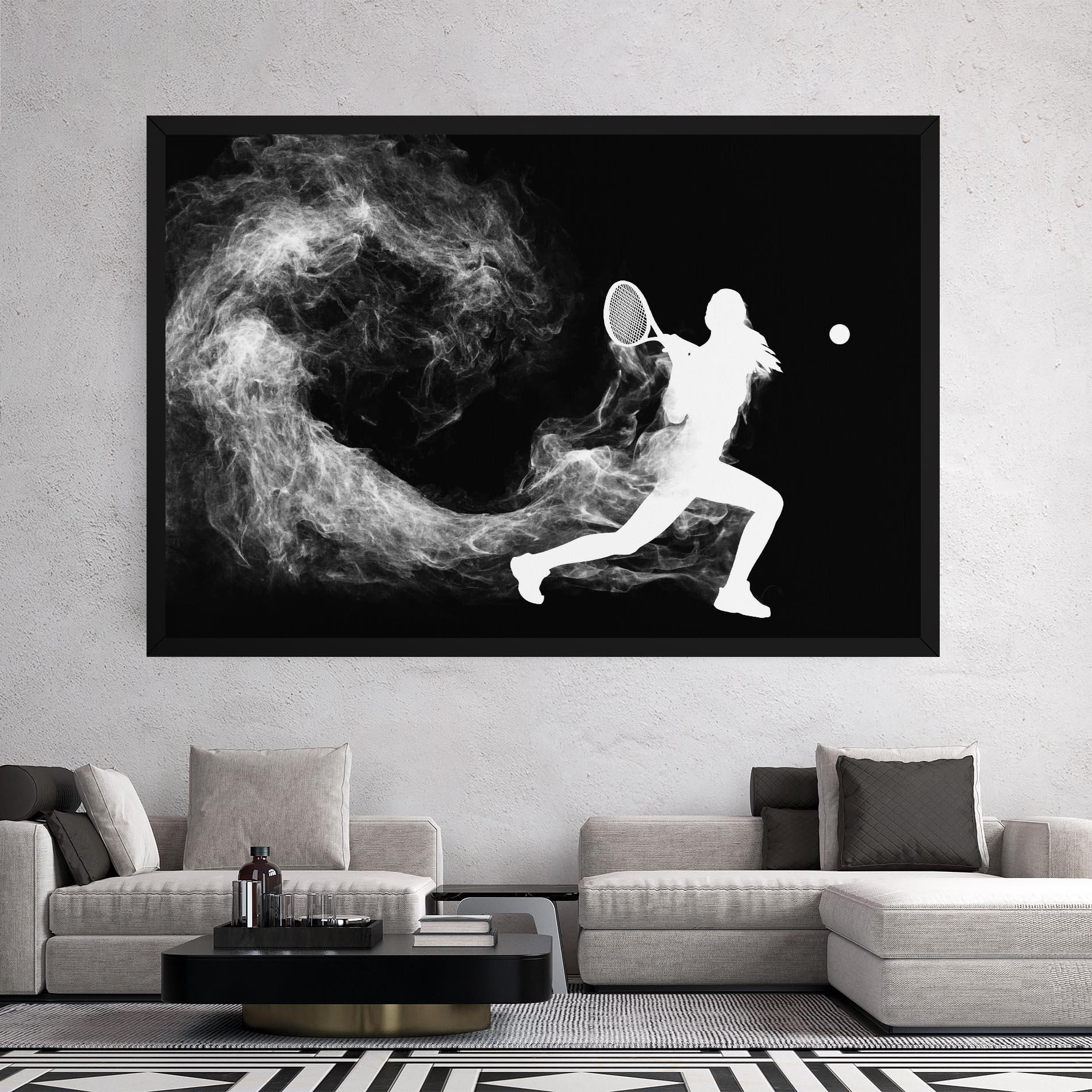 Tablou Canvas Tennis Spoke White mockup 2