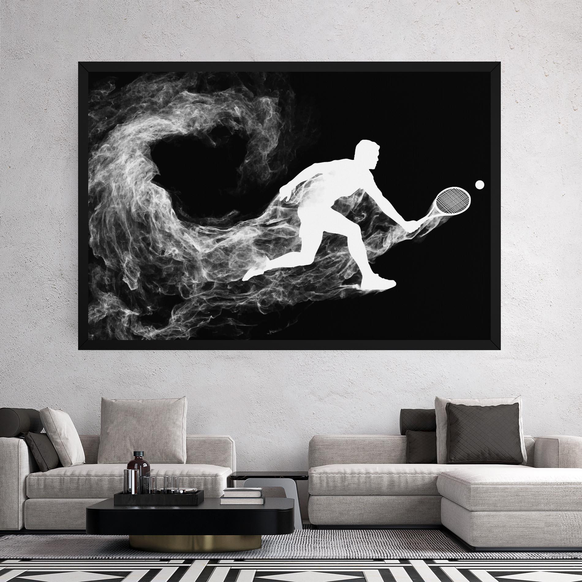 Tablou Canvas Tennis White Smoke mockup 2