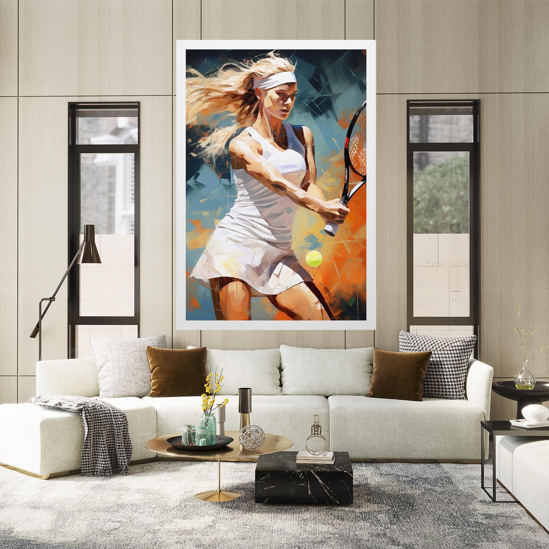 Tablou Canvas Blonde Tennis Girl mockup 2