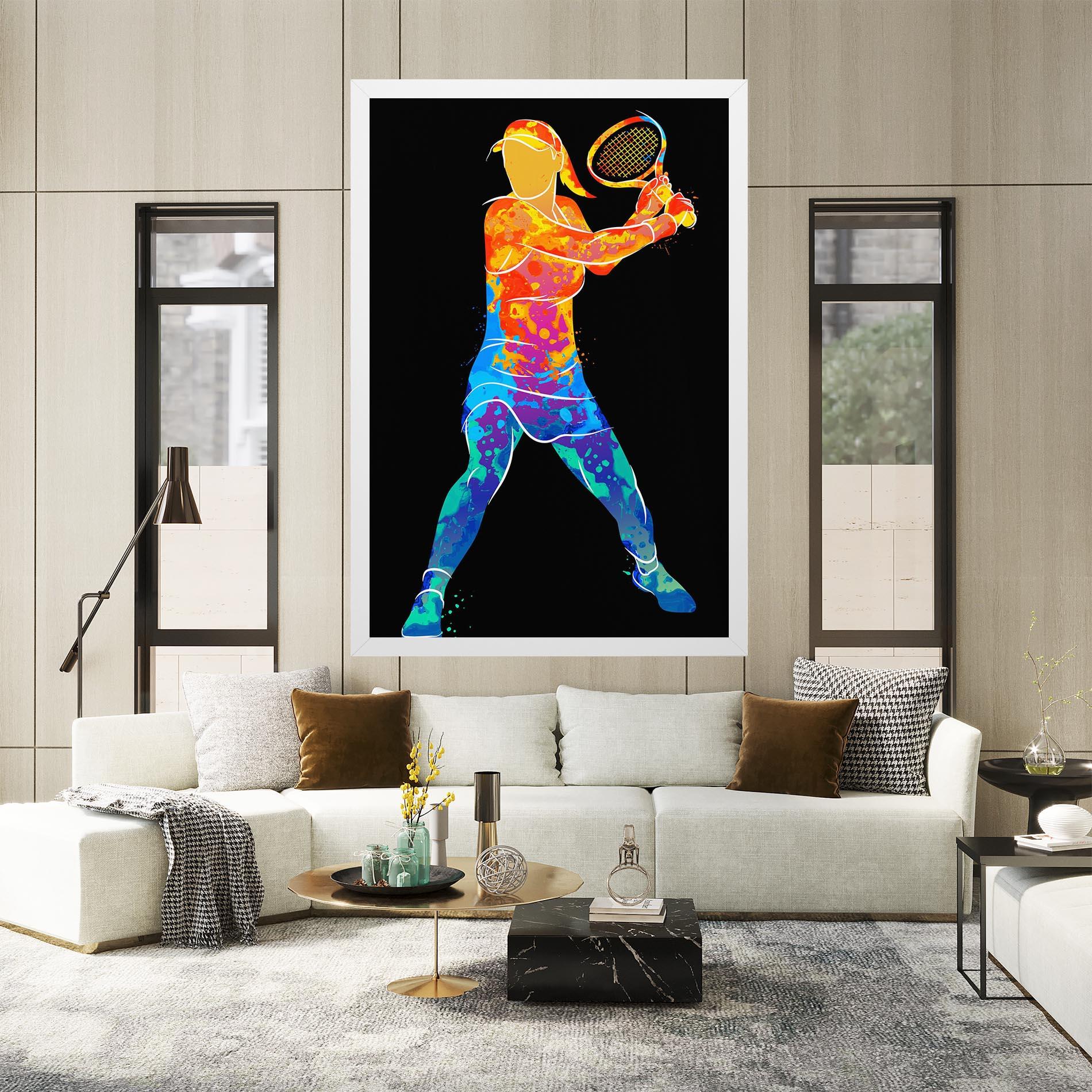 Tablou Canvas Green Orange Tennis mockup 2