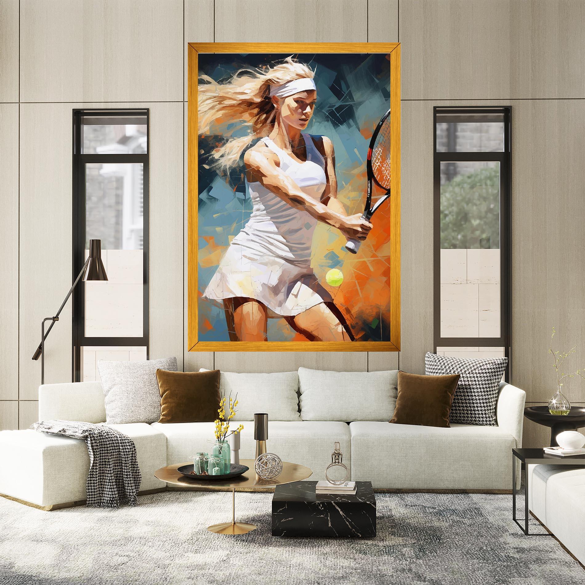 Tablou Canvas Blonde Tennis Girl mockup 2