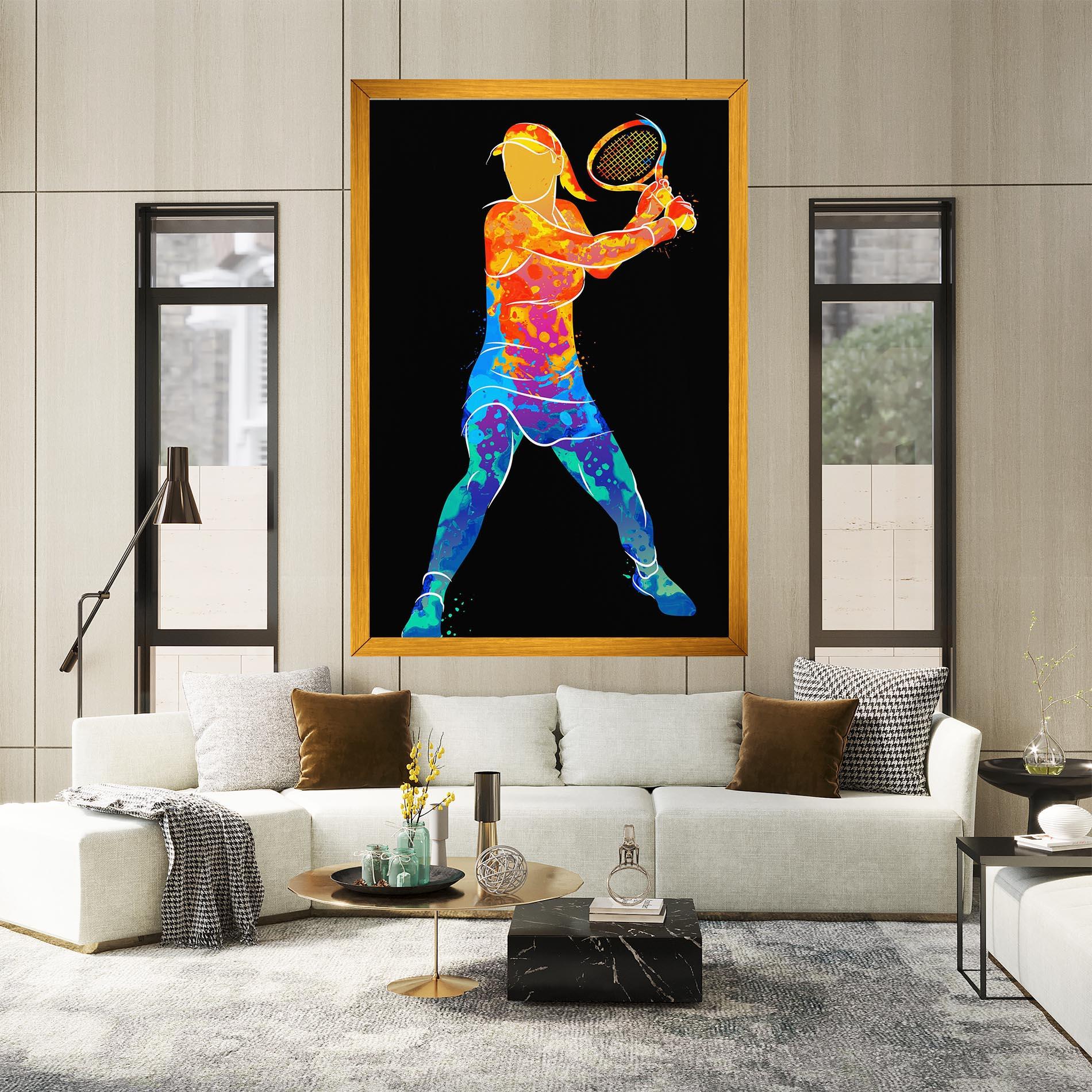 Tablou Canvas Green Orange Tennis mockup 2