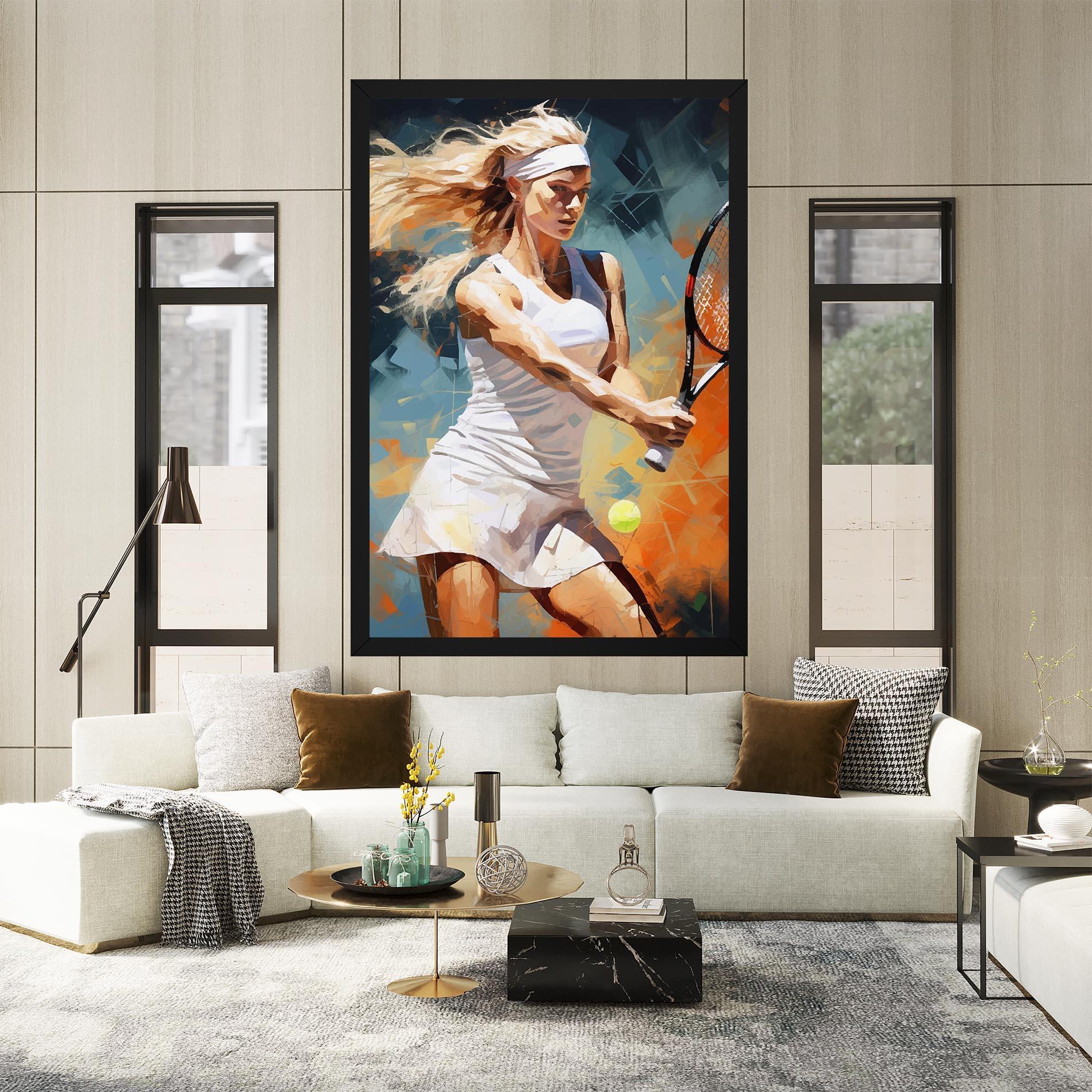 Tablou Canvas Blonde Tennis Girl mockup 2