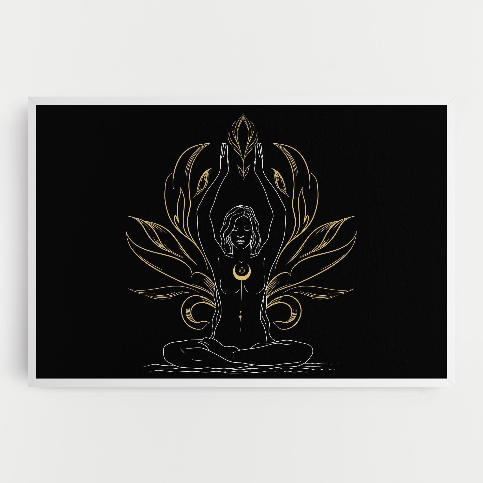 Tablou Canvas Gold Yoga Pose mockup 0