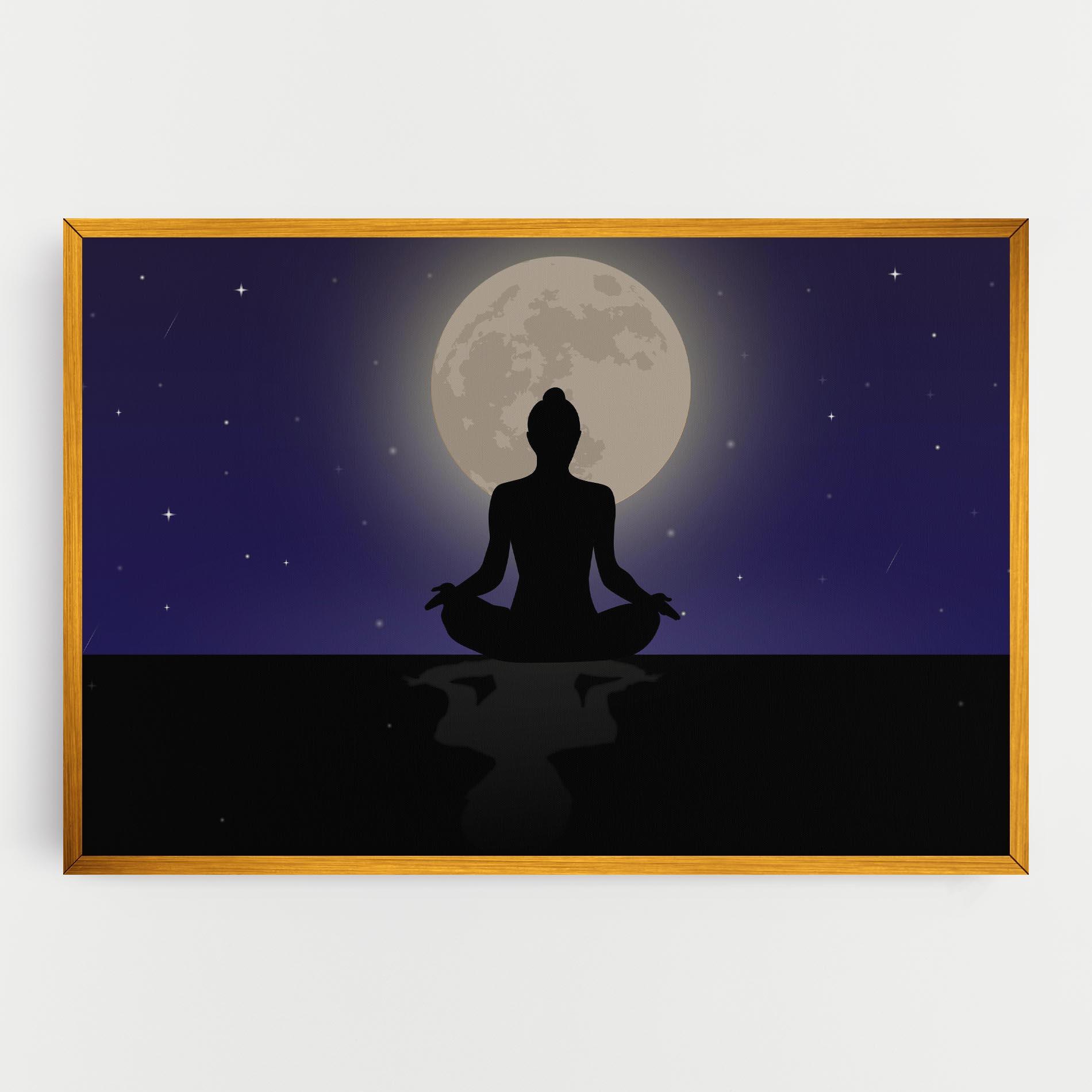 Tablou Canvas Full Moon Yoga mockup 0