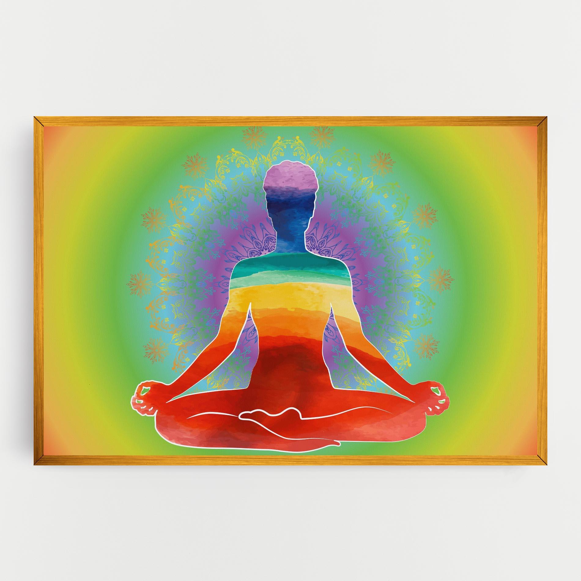 Tablou Canvas Rainbow Yoga mockup 0